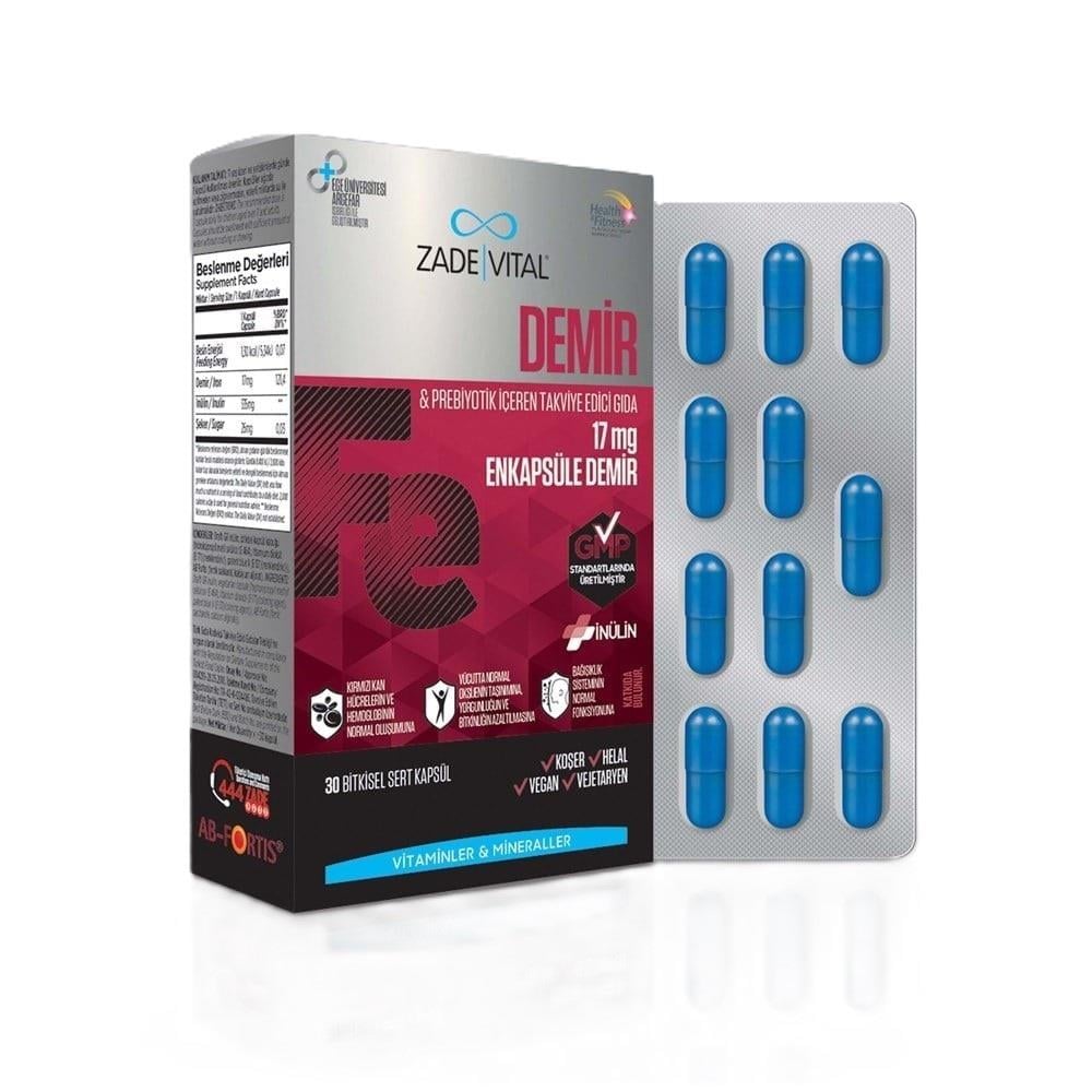 Zade Vital Demir 17 mg 30 Kapsül