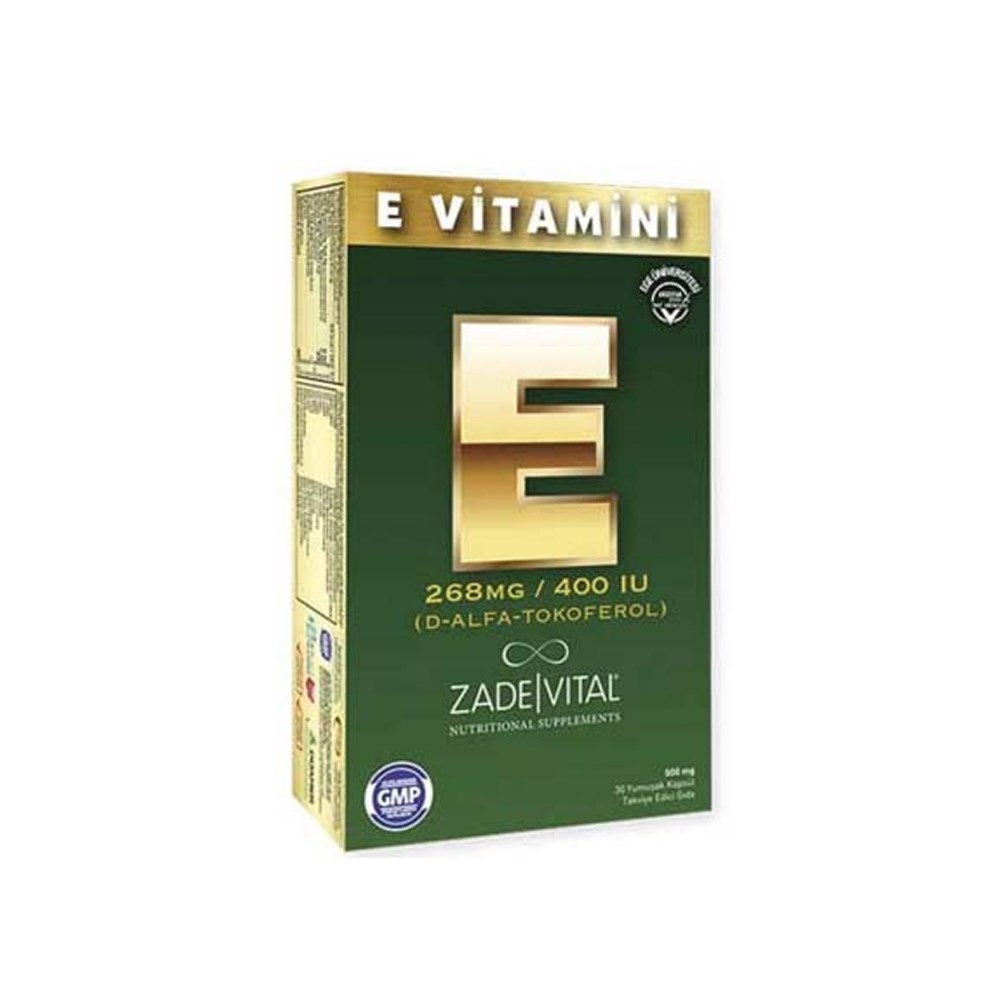 Zade Vital Vitamin E 400 I.U 30 Kapsül
