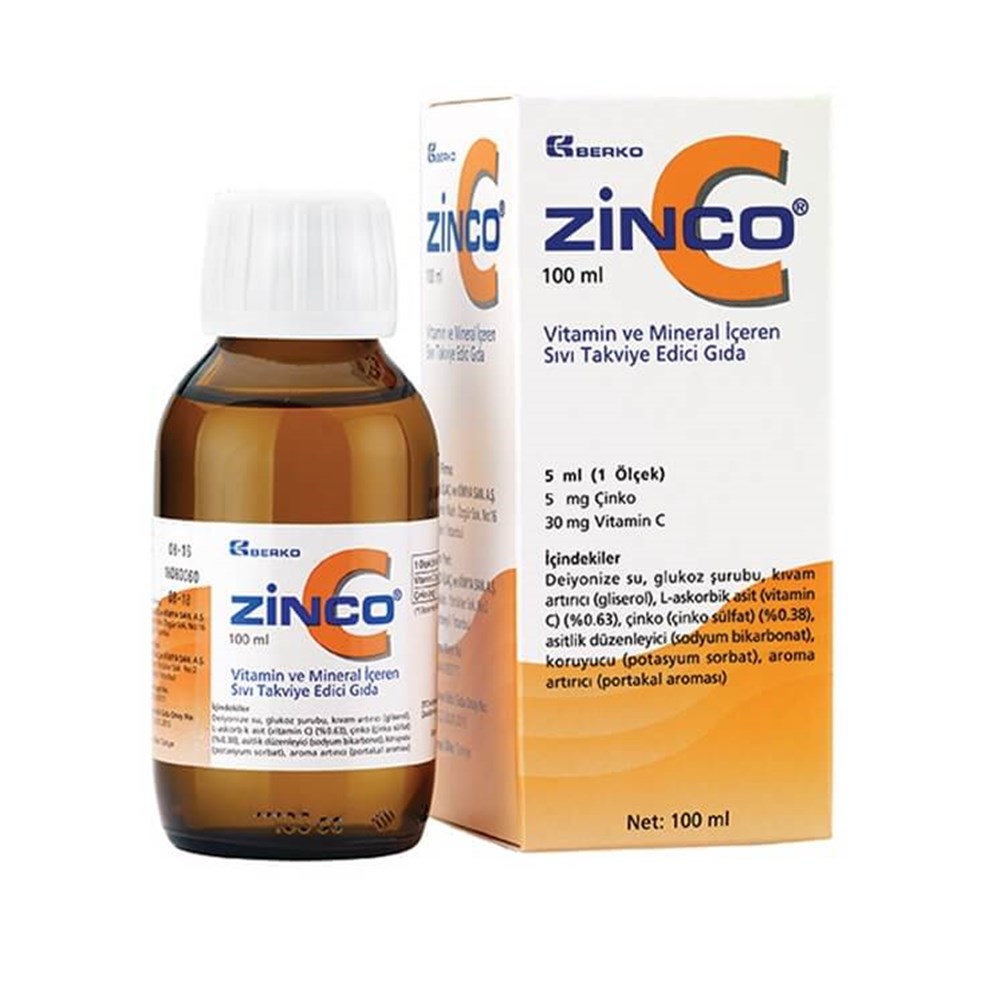 Zinco C Sıvı Takviye Edici Gıda 100 ml
