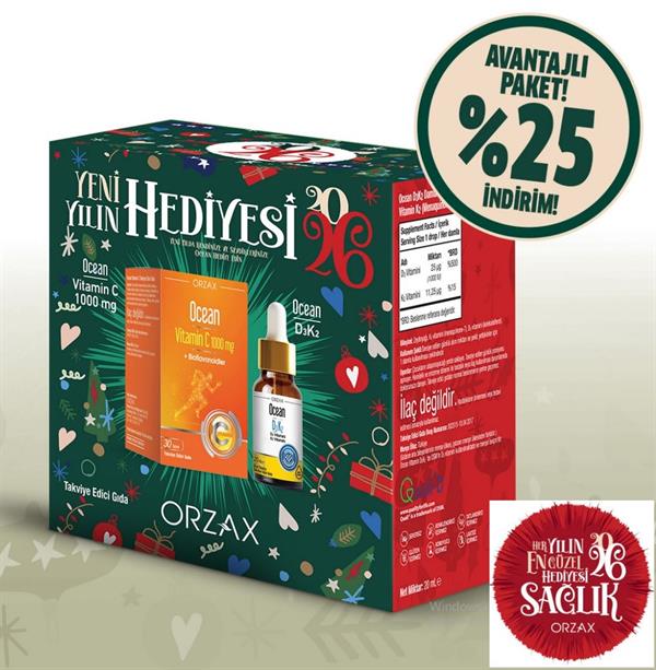 Ocean Yeni Yıl Hediyesi Vitamin C Tablet + D3K2 Damla