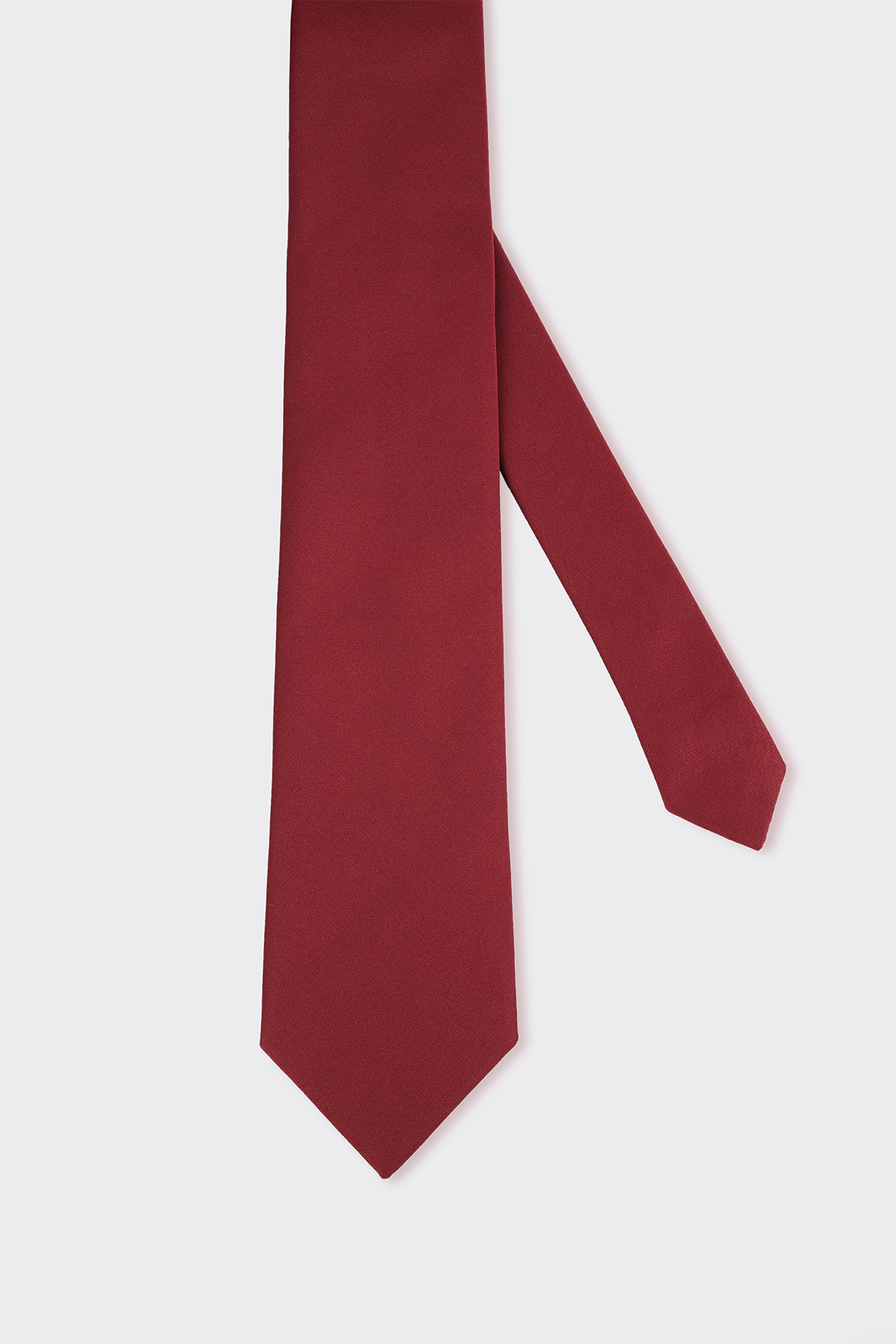 Bordo Dupont Kumaş Düz Kravat