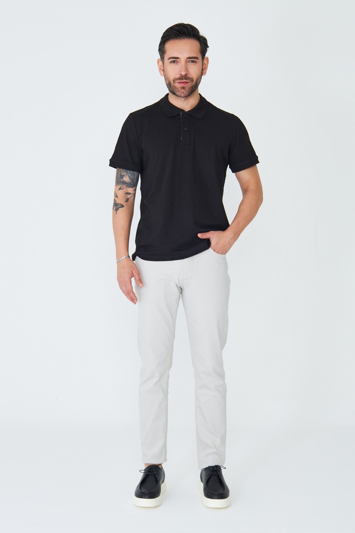 Açık Gri Erkek Gabardin Spor Pantolon