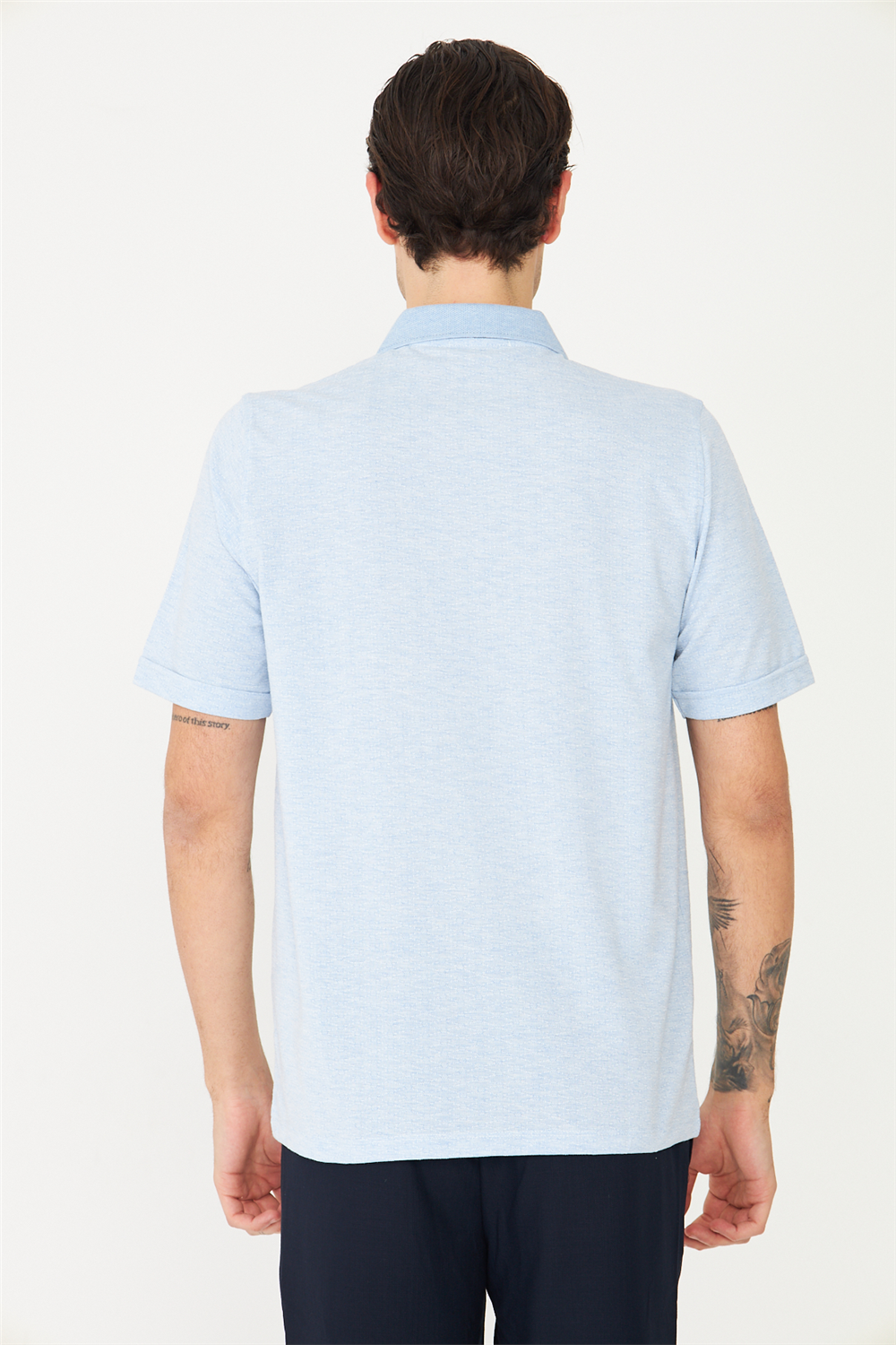 Açık Mavi Polo Yaka T-Shirt 