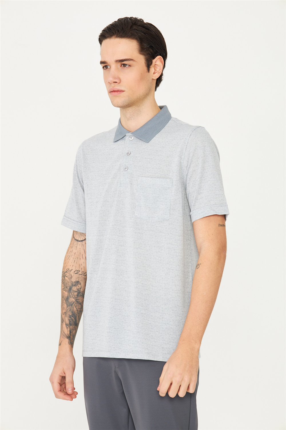 Antrasit Polo Yaka T-Shirt 