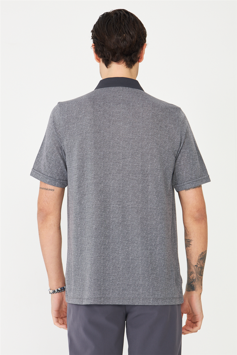 Antrasit Polo Yaka T-Shirt 