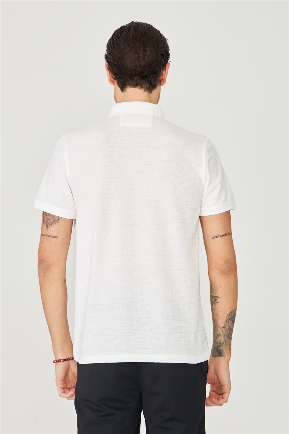 Beyaz Polo Yaka T-Shirt 
