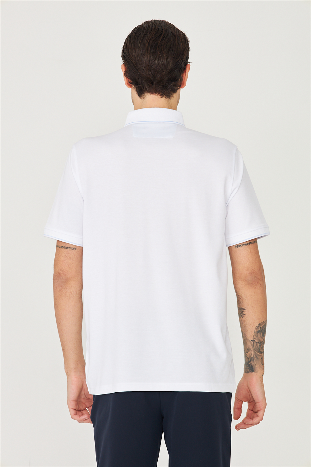 Beyaz Polo Yaka T-Shirt 