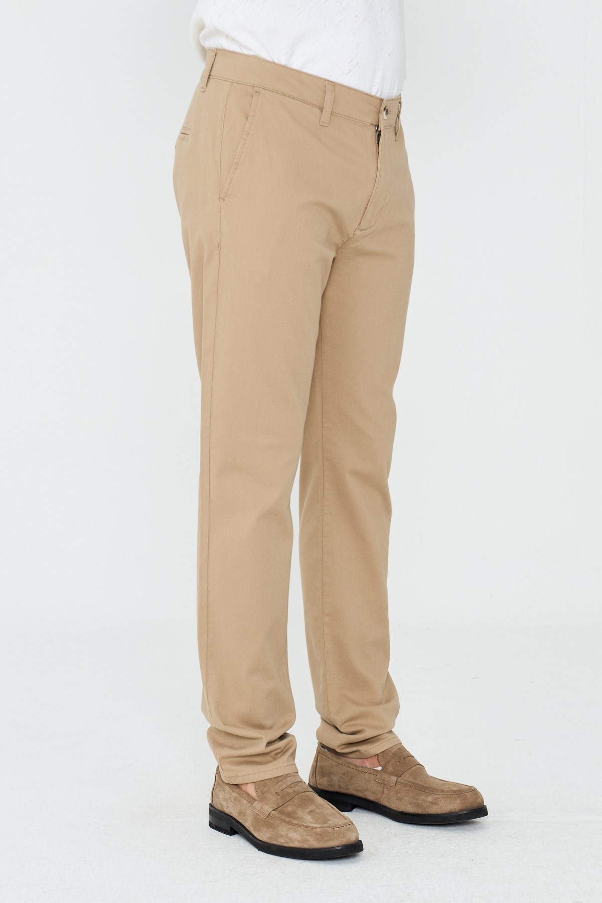 Camel Rengi Dynamic Fit Erkek Chino Pantolon