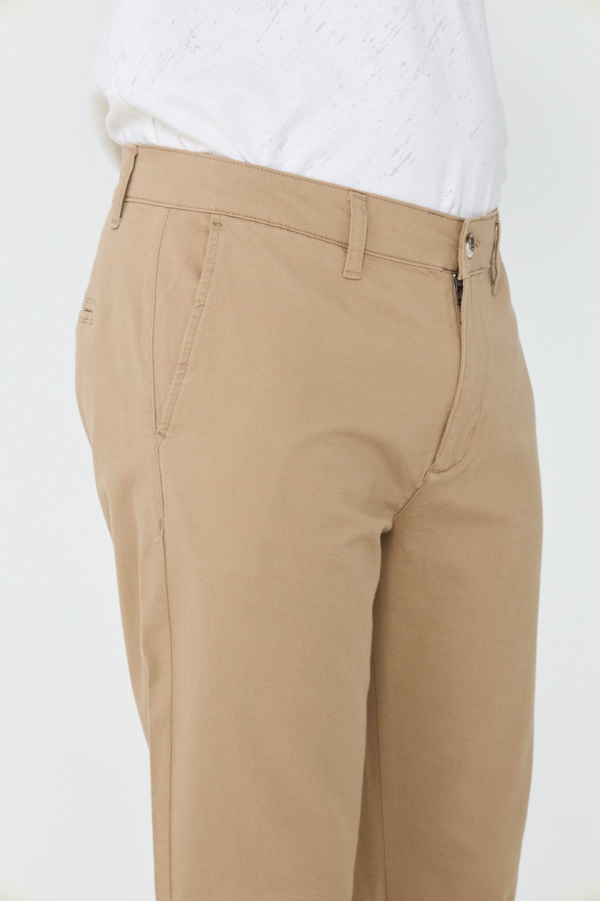 Camel Rengi Dynamic Fit Erkek Chino Pantolon