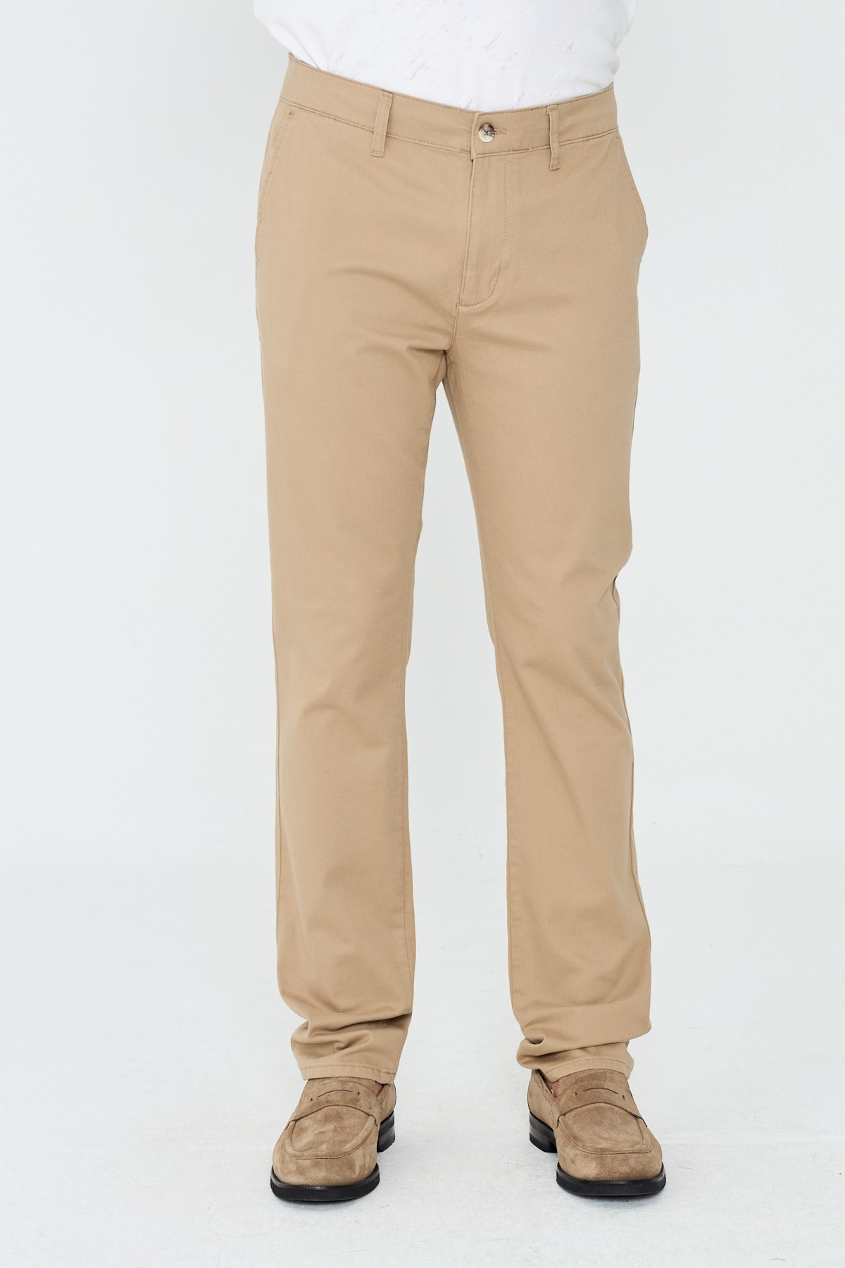 Camel Rengi Dynamic Fit Erkek Chino Pantolon