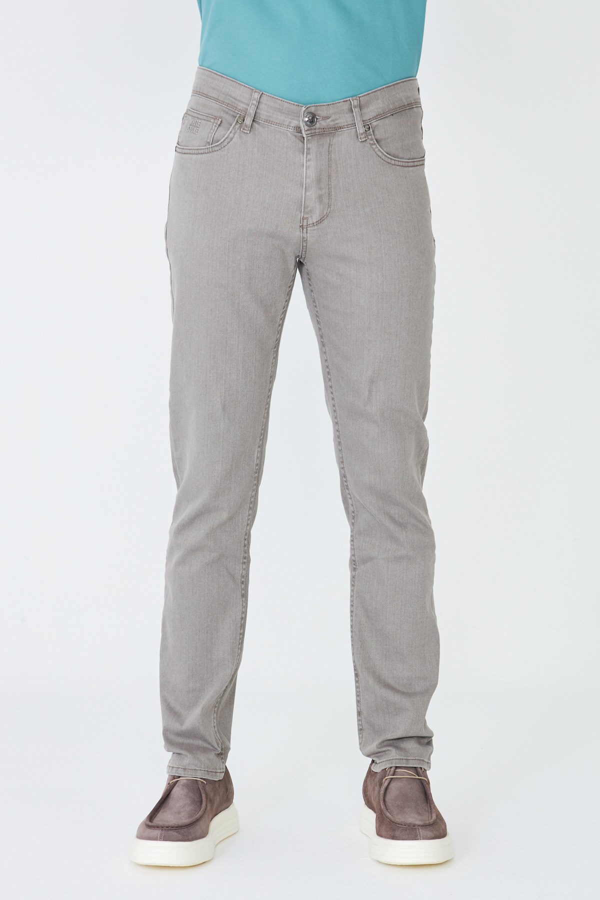 Gri - Haki Erkek Spor Gabardin Pantolon
