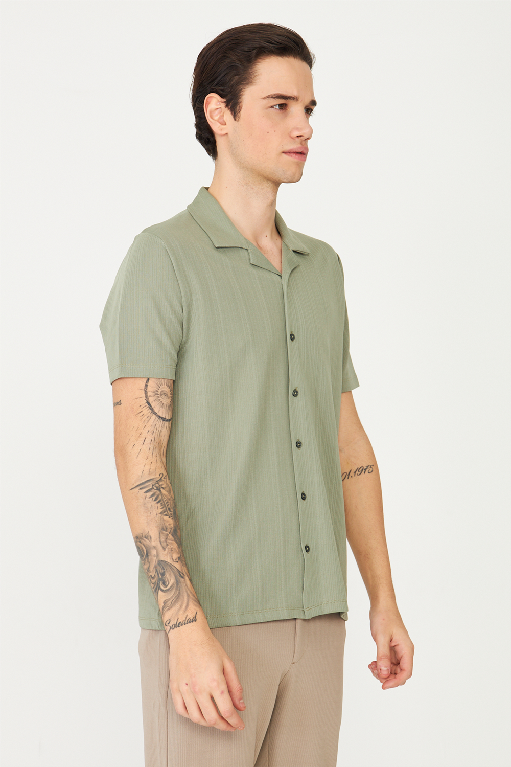 Haki Gömlek T-Shirt 