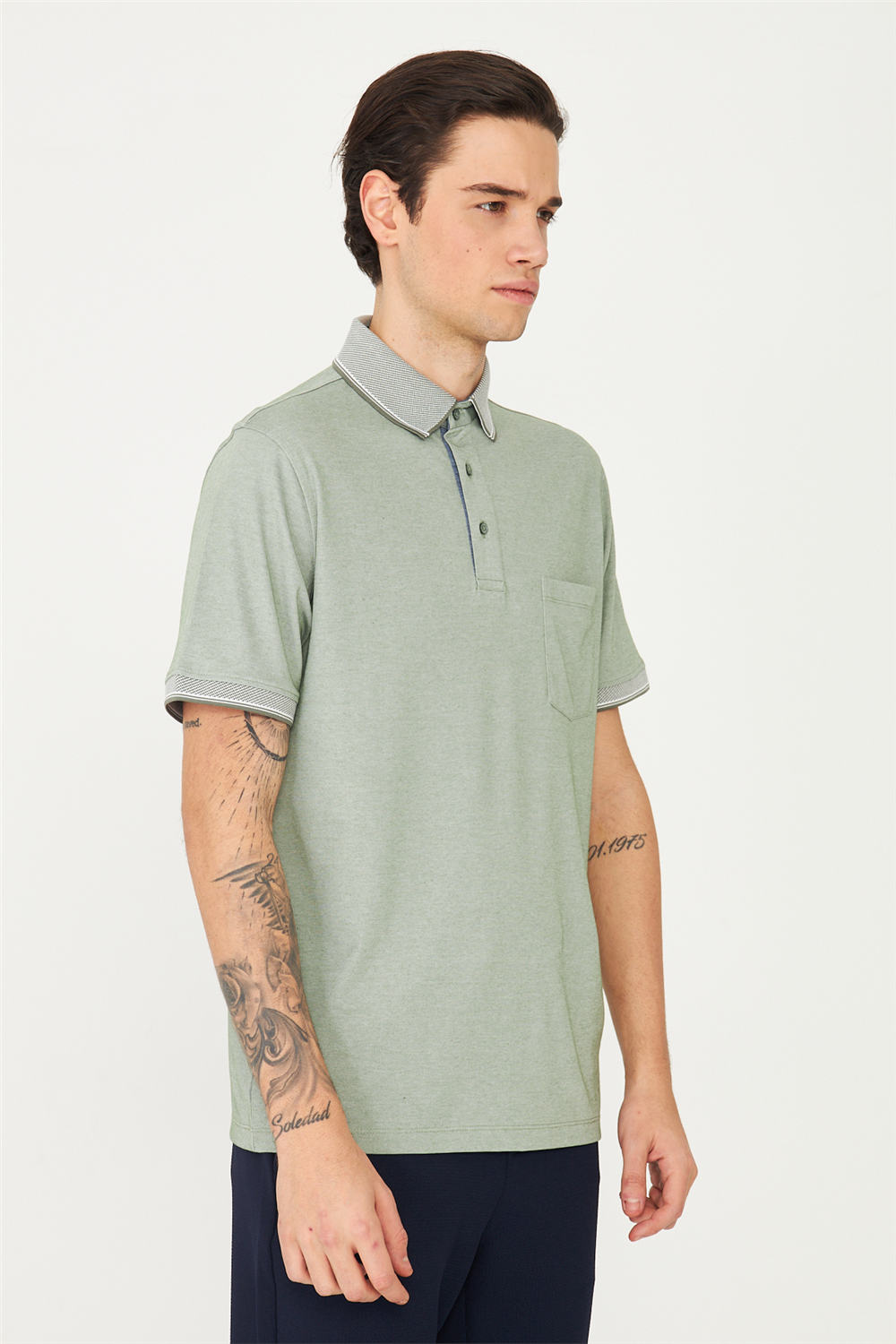 Haki Polo Yaka T-Shirt 