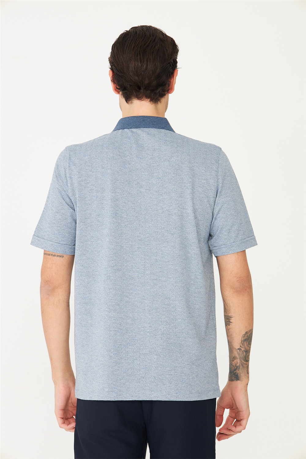 İndigo Polo Yaka T-Shirt 