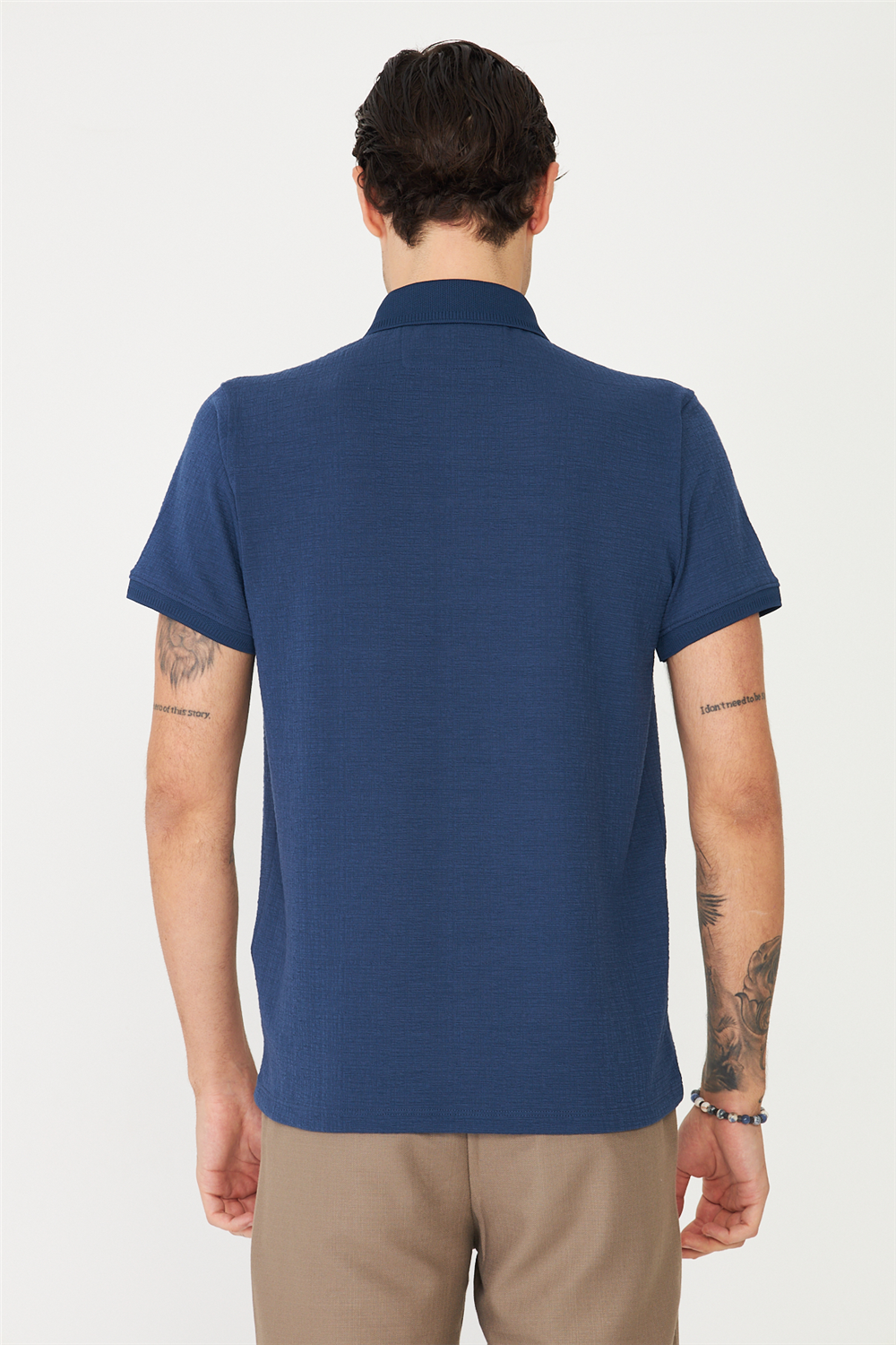 İndigo Polo Yaka T-Shirt 
