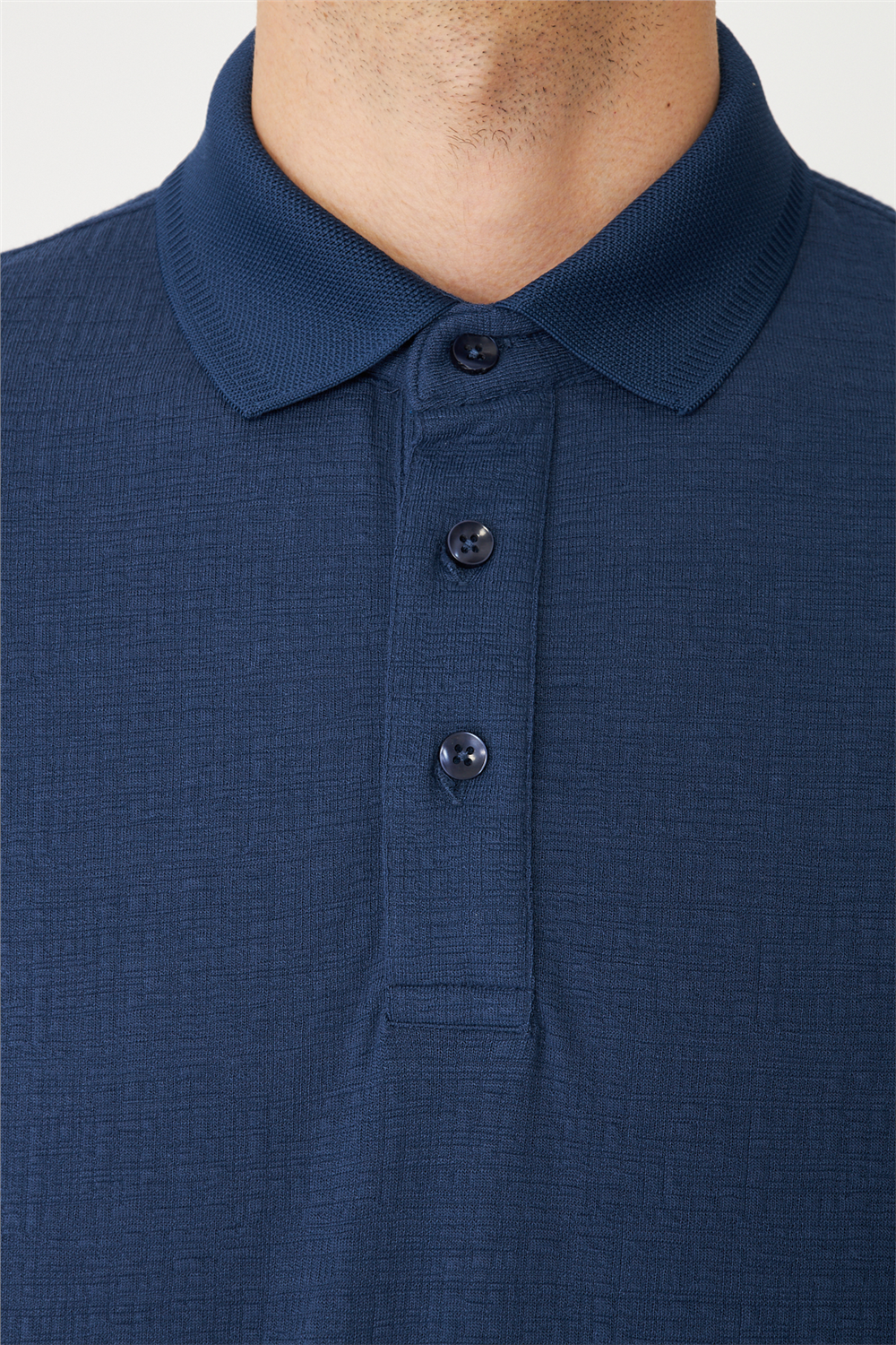 İndigo Polo Yaka T-Shirt 