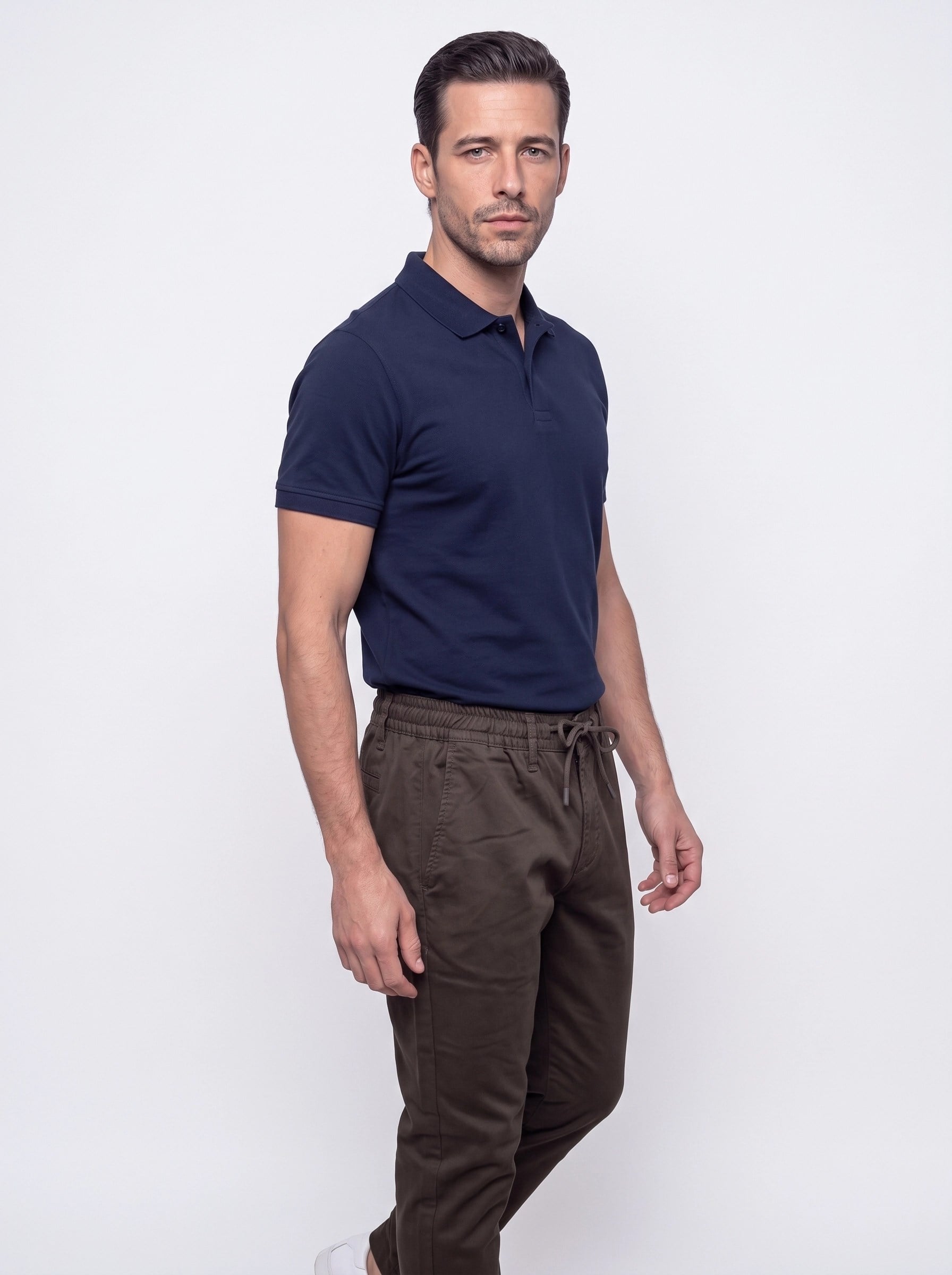 Kahverengi Belden Bağlamalı Dynamic Fit Erkek Jogger Pantolon