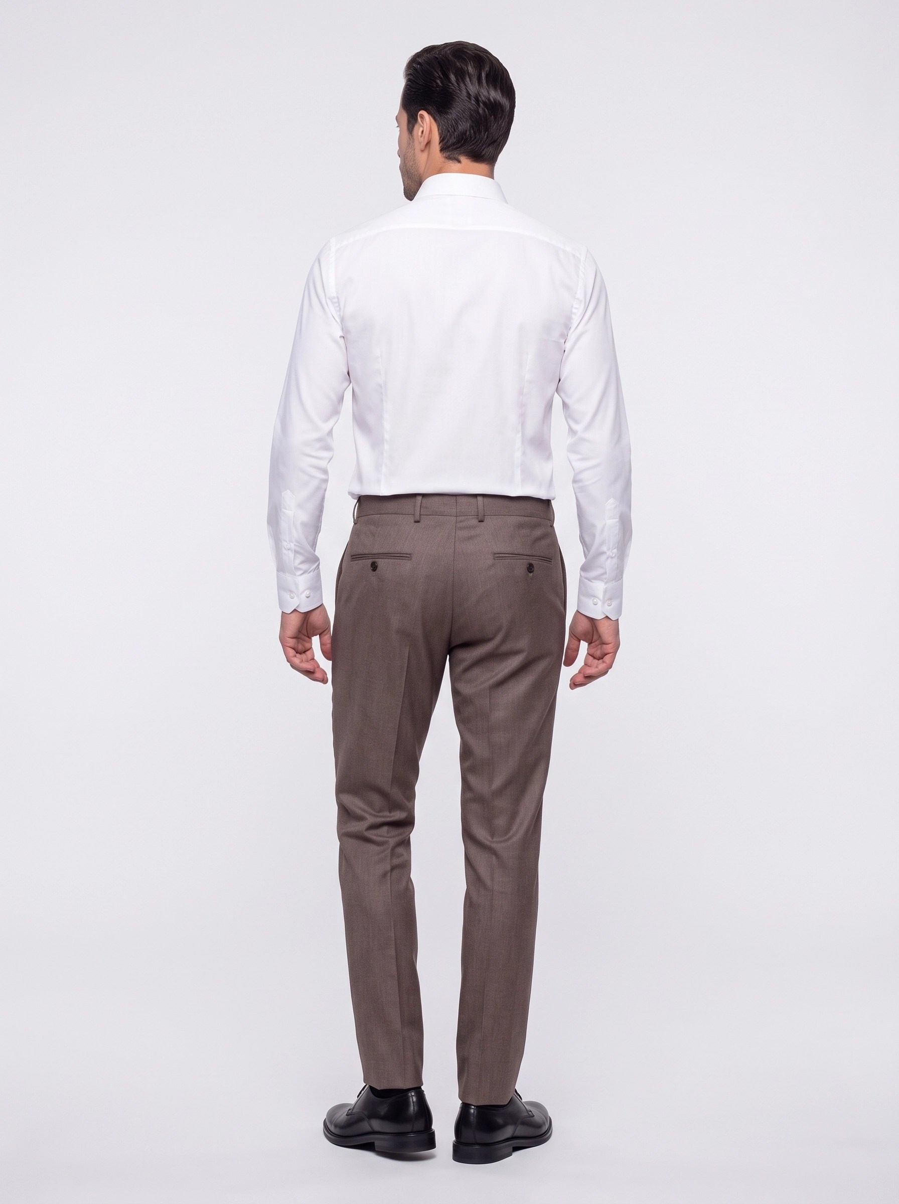 Kahverengi Comfort Fit Erkek Klasik Pantolon
