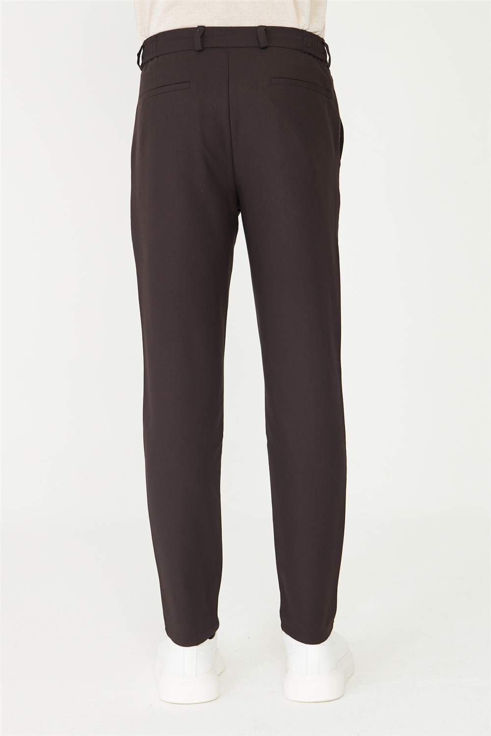 Kahverengi Modern Kesim Şık Form Smart Casual Pantolon