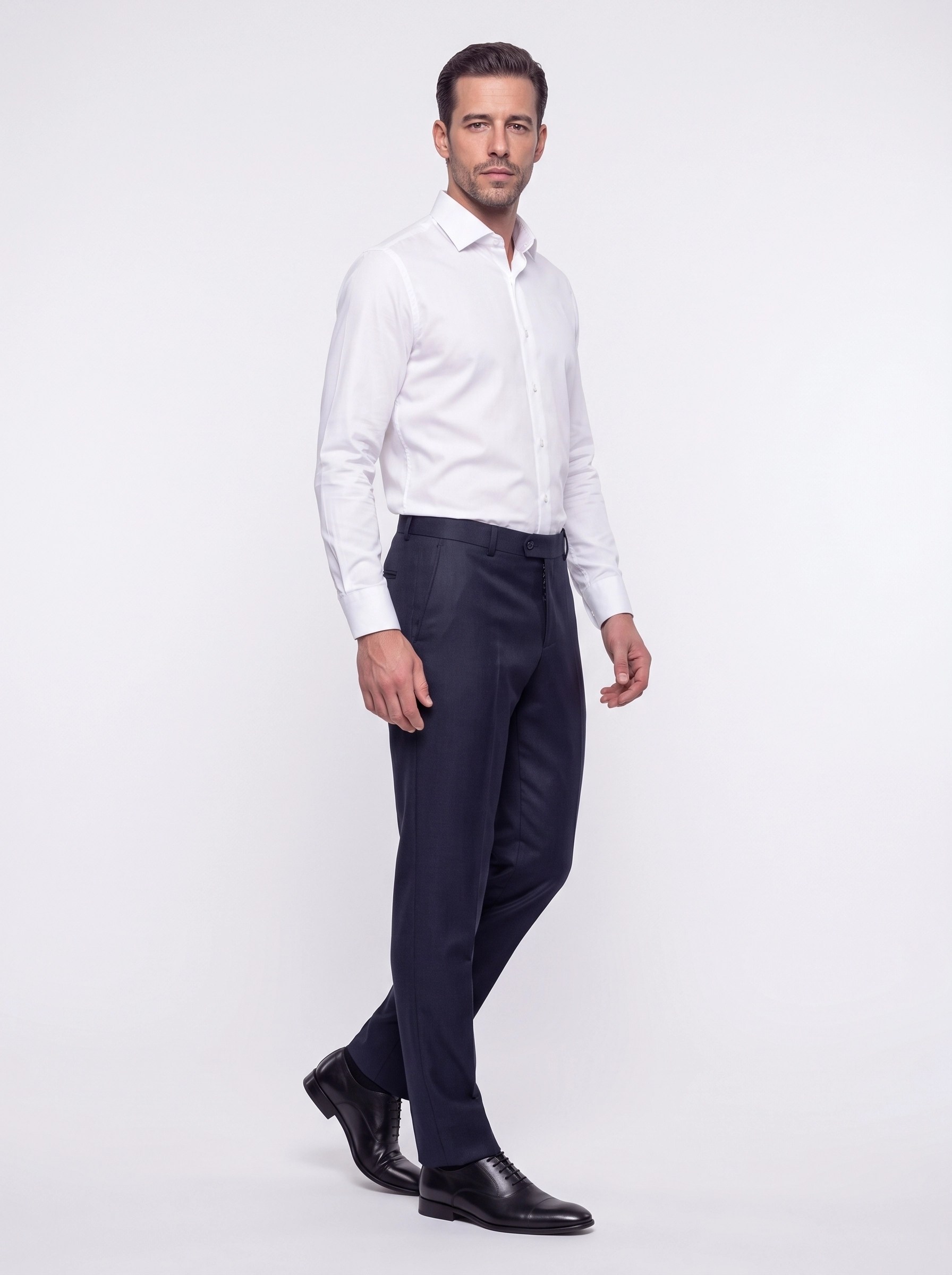 Koyu Lacivert Comfort Fit Erkek Klasik Pantolon