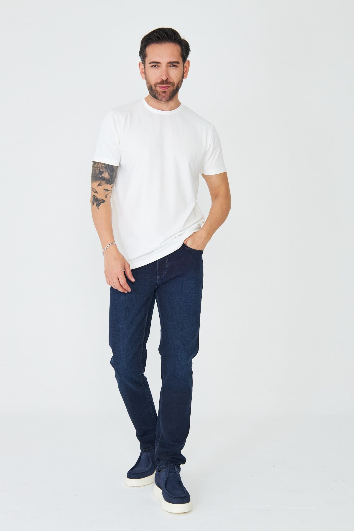 Koyu Lacivert Erkek Günlük Jean Pantolon
