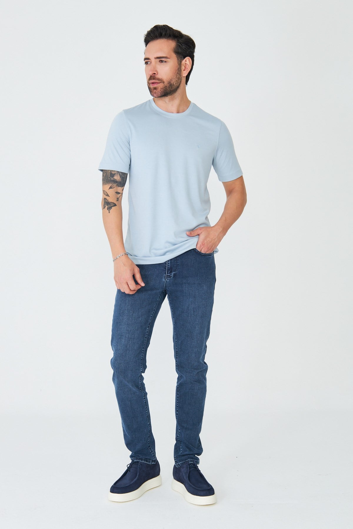 Koyu Mavi Erkek Günlük Jean Pantolon