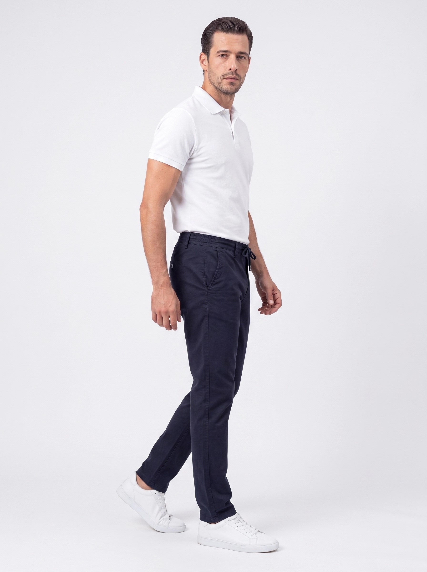 Lacivert Dynamic Fit Yandan Lastikli Erkek Jogger Pantolon
