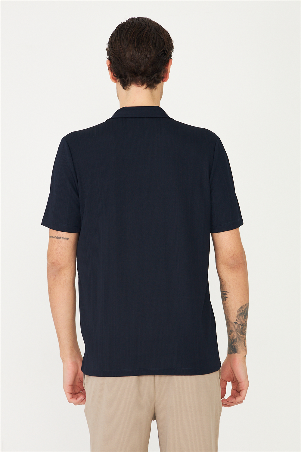 Lacivert Gömlek T-Shirt 
