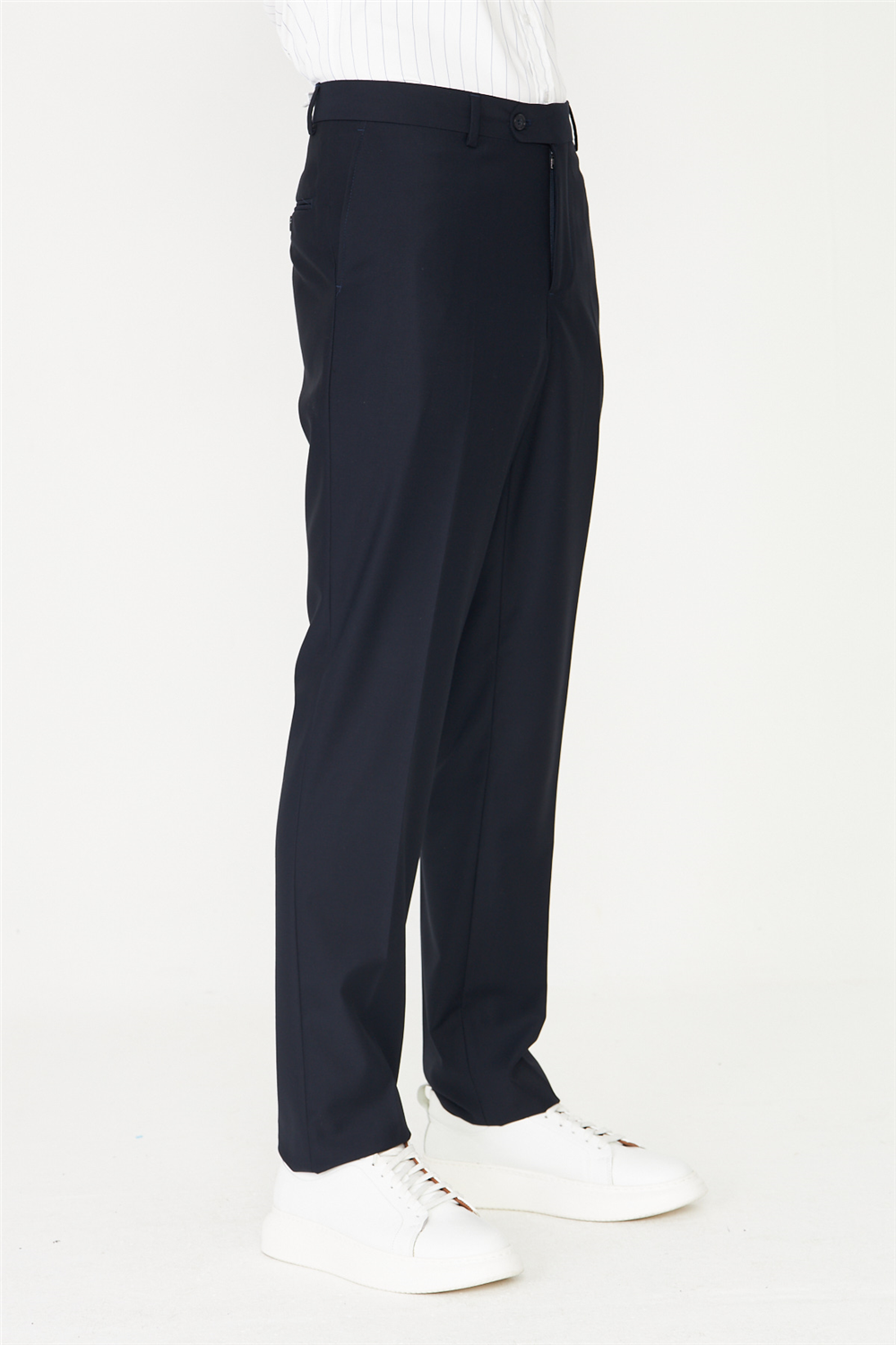 Lacivert Modern Kesim Klasik Kumaş Pantolon