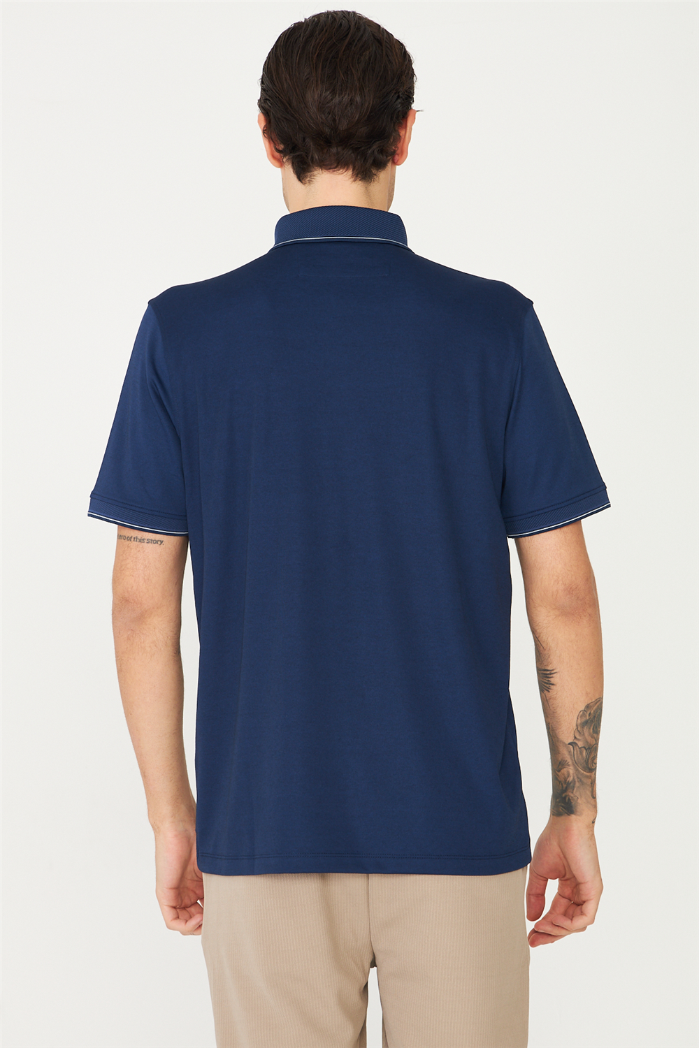 Lacivert Polo Yaka T-Shirt 