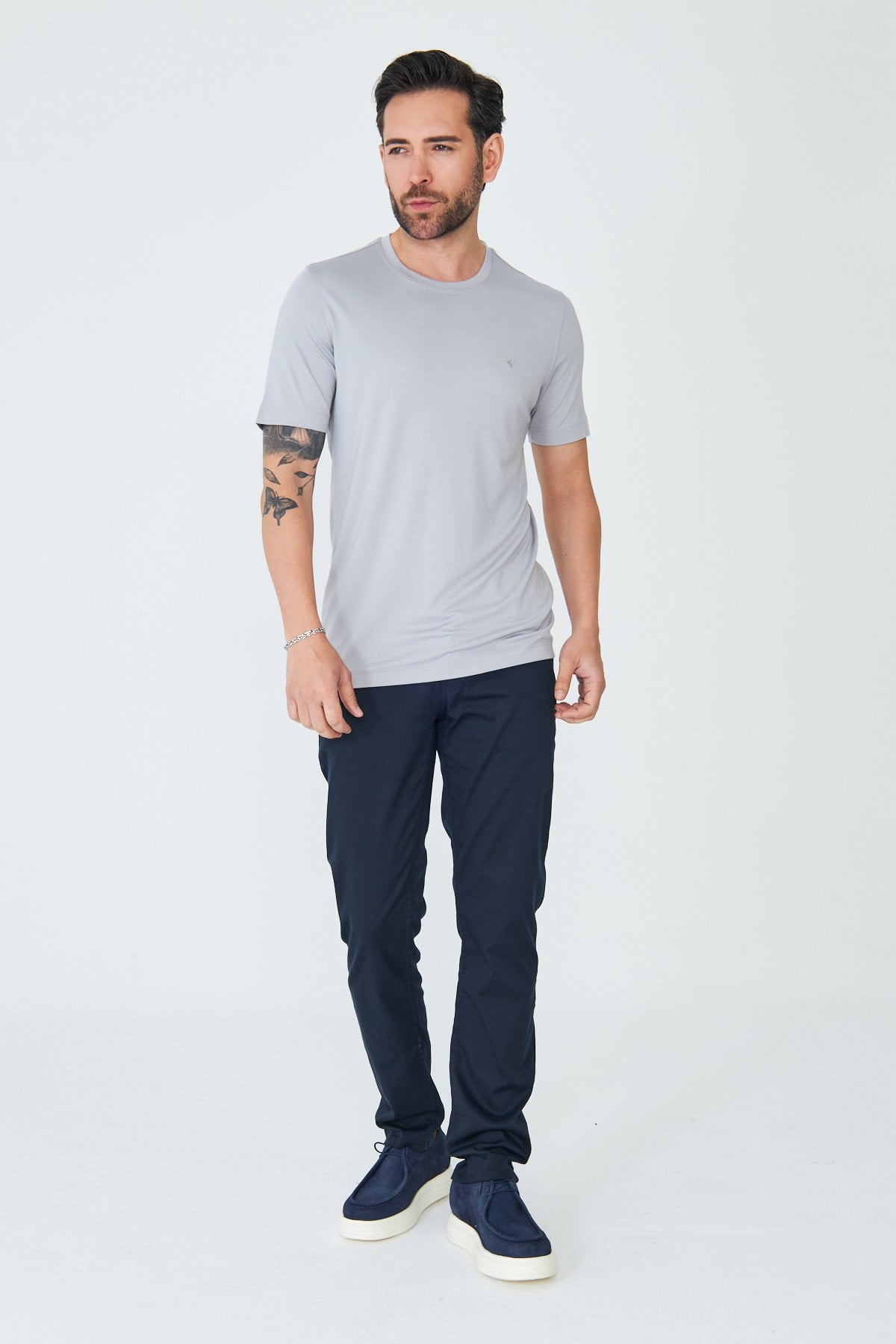 Lacivert Tencel Kumaş Yazlık Chino Erkek Pantolon