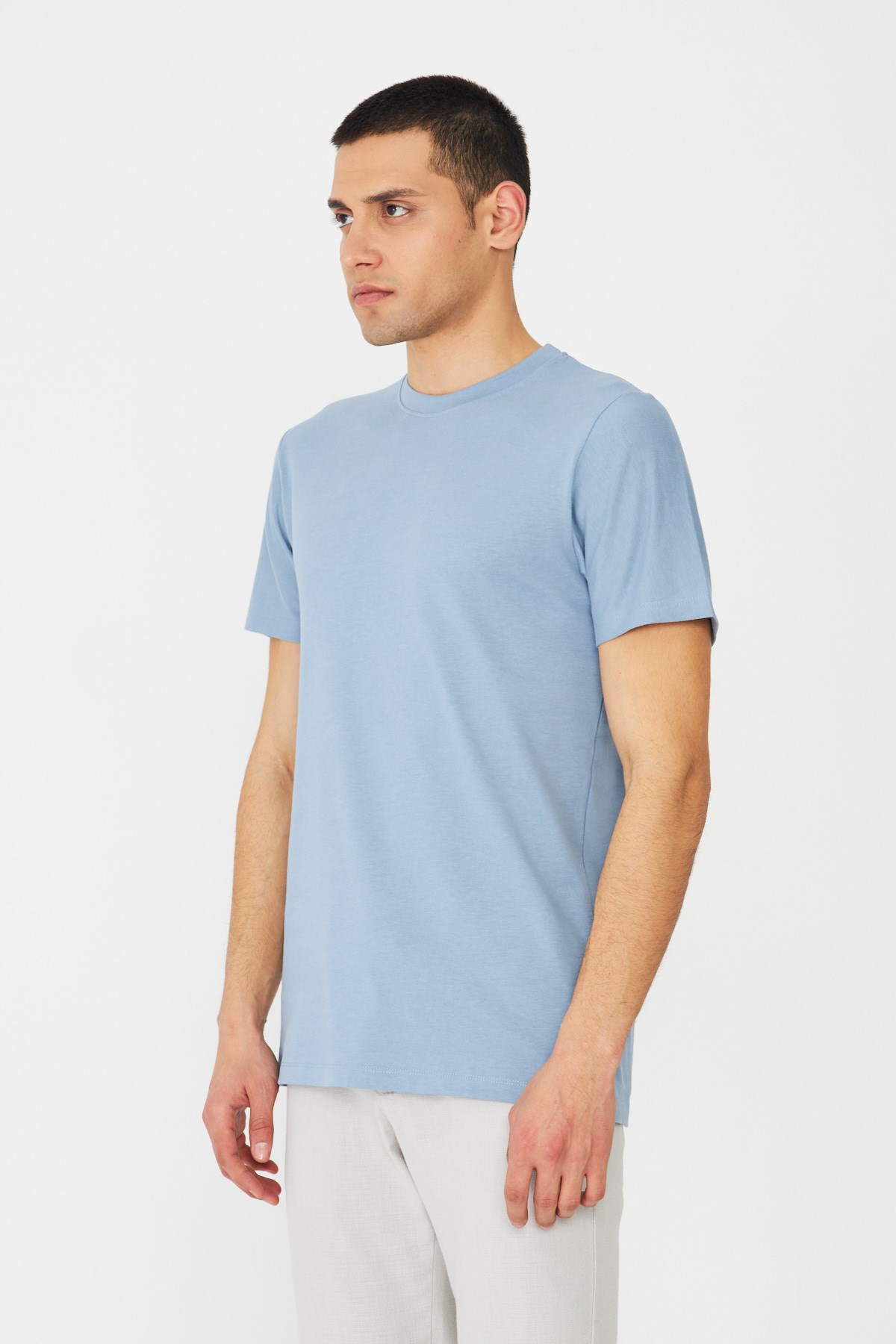 Mavi Basic Bisiklet Yaka Erkek T-Shirt