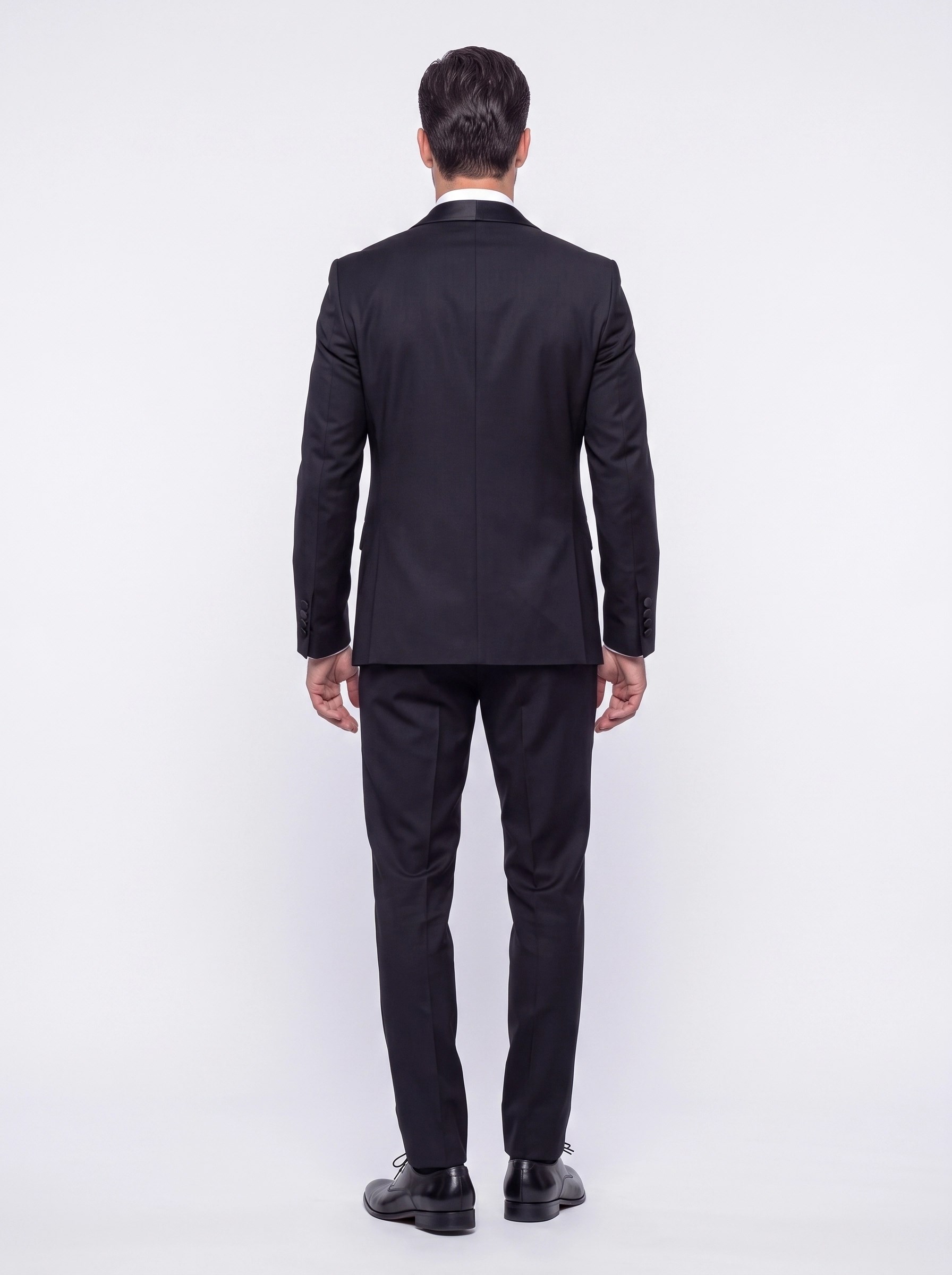 Siyah 6 Drop Slim Fit Yelekli Damatlık
