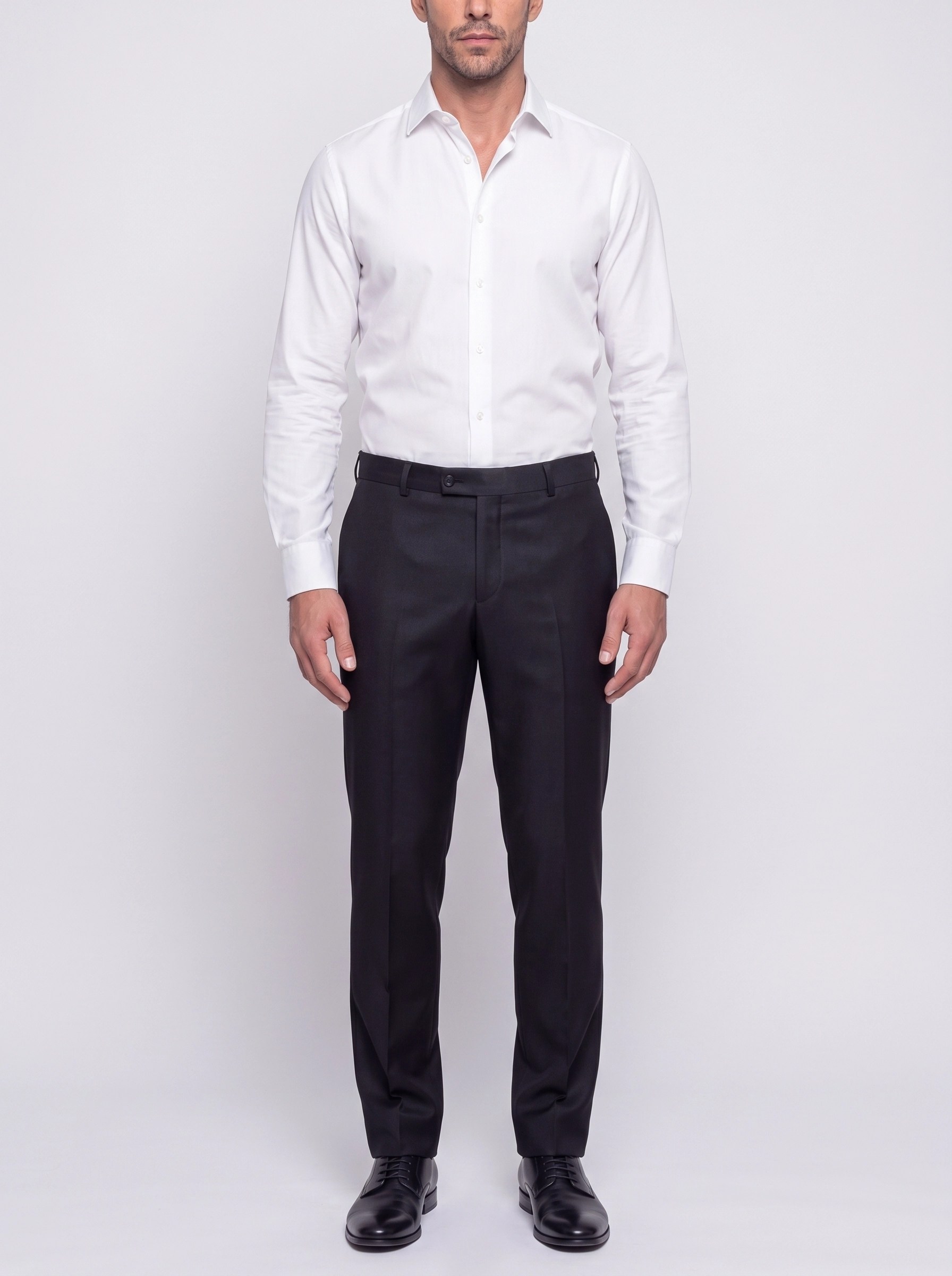 Siyah Comfort Fit Erkek Klasik Pantolon