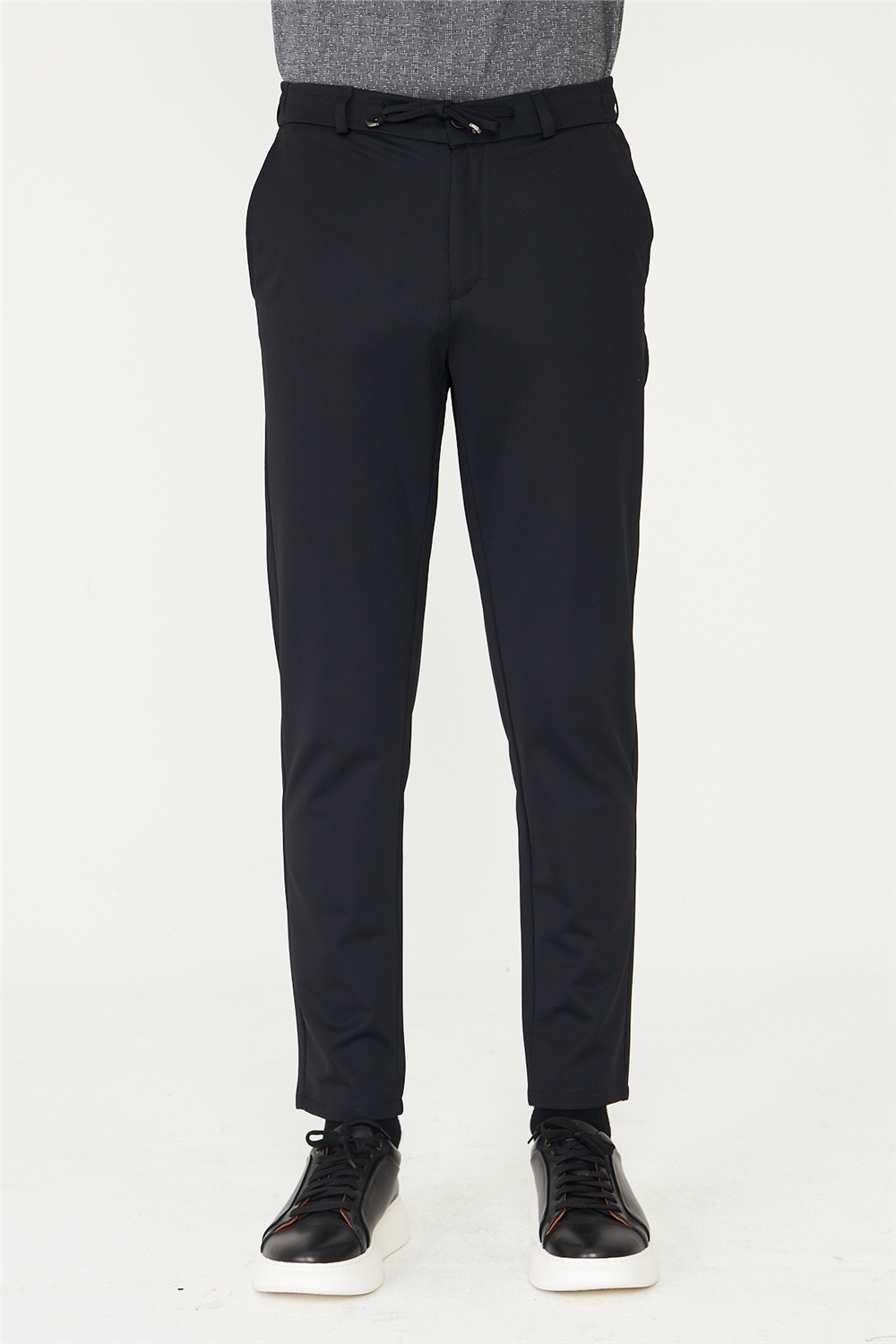 Siyah Modern Kesim Minimal Form Smart Casual Pantolon