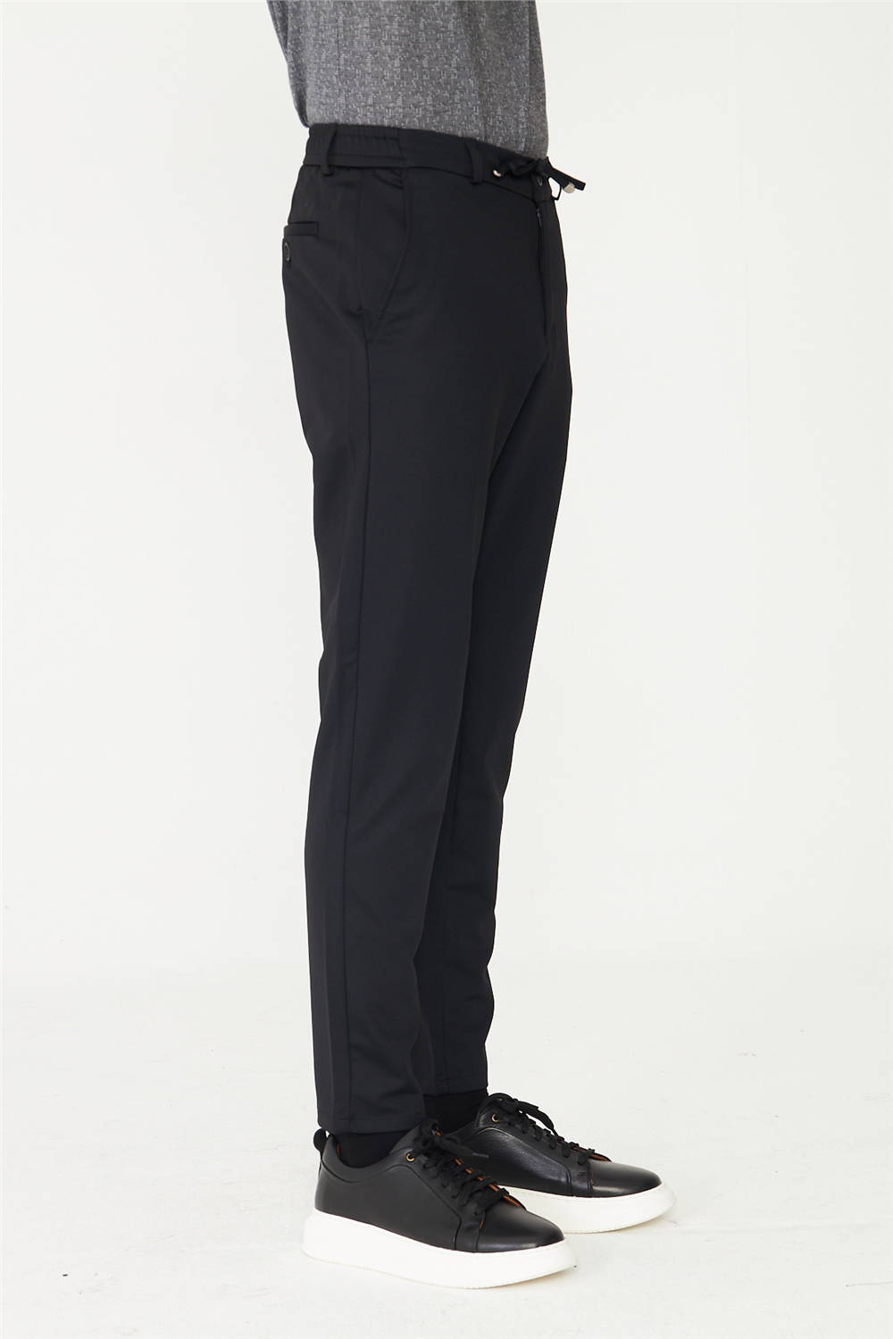 Siyah Modern Kesim Minimal Form Smart Casual Pantolon