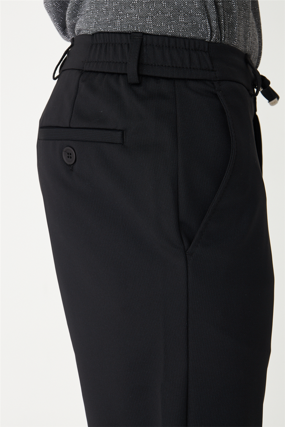 Siyah Modern Kesim Minimal Form Smart Casual Pantolon