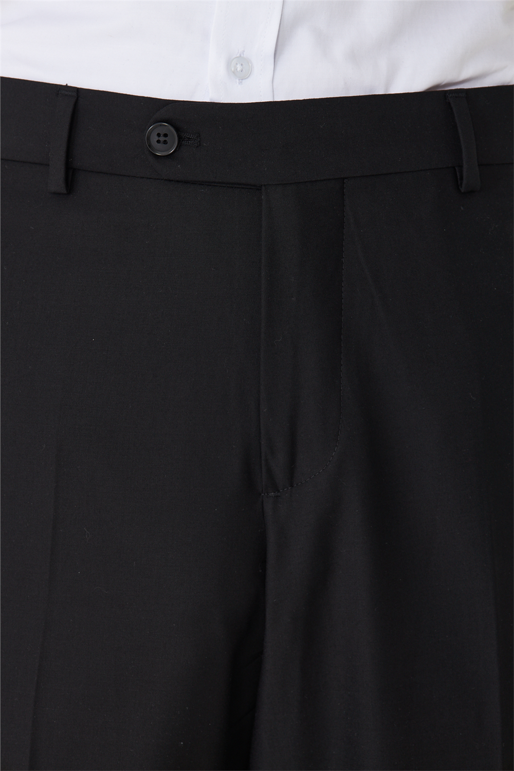 Siyah Keskin Hatlı Modern Form Klasik Kumaş Pantolon