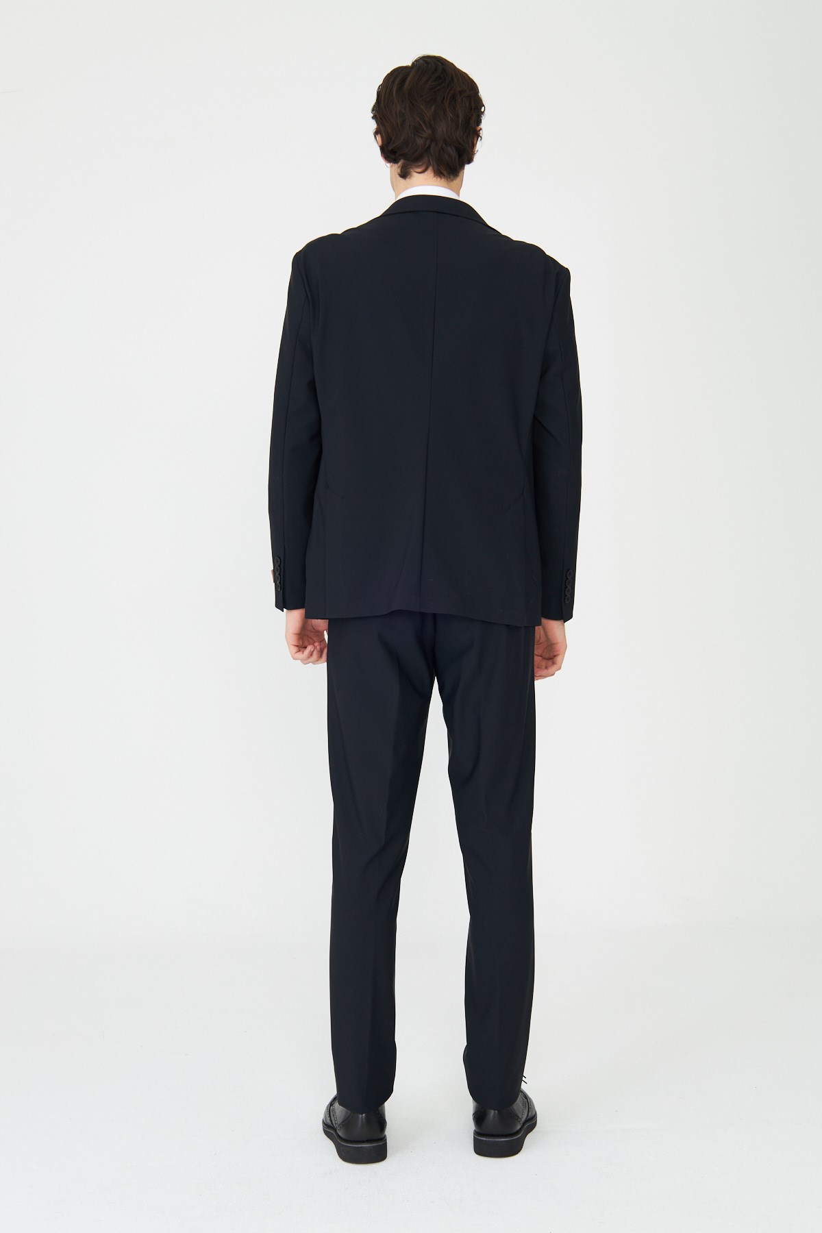 Siyah Modern Slim Fit Düz Kumaş Klasik Kesim Takım Elbise