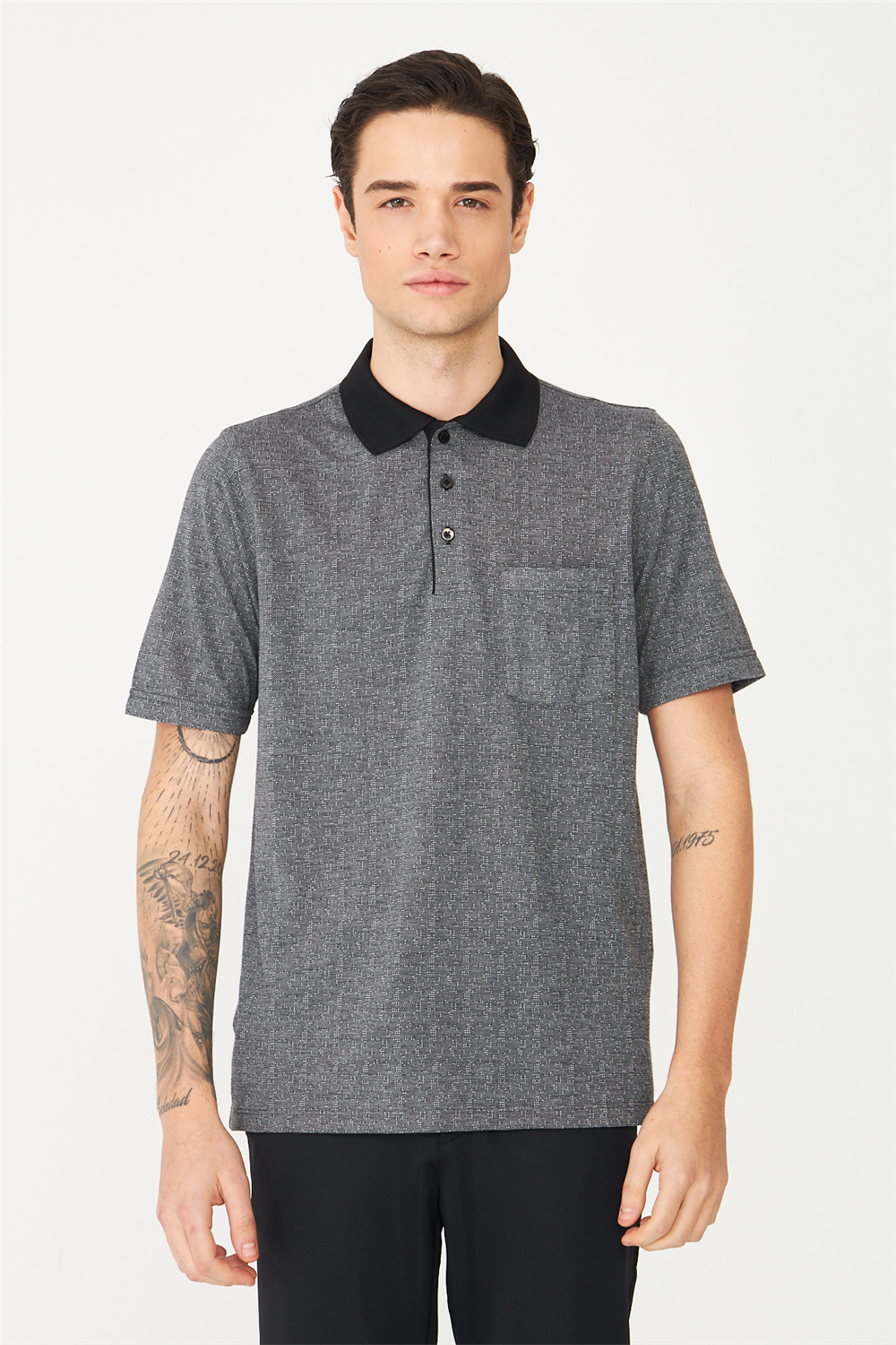 Siyah Polo Yaka T-Shirt 