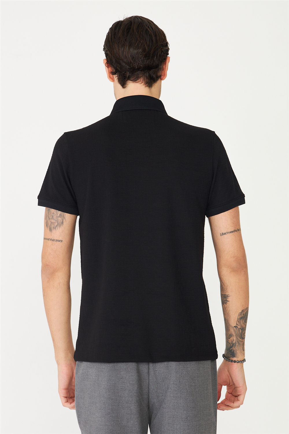 Siyah Polo Yaka T-Shirt 