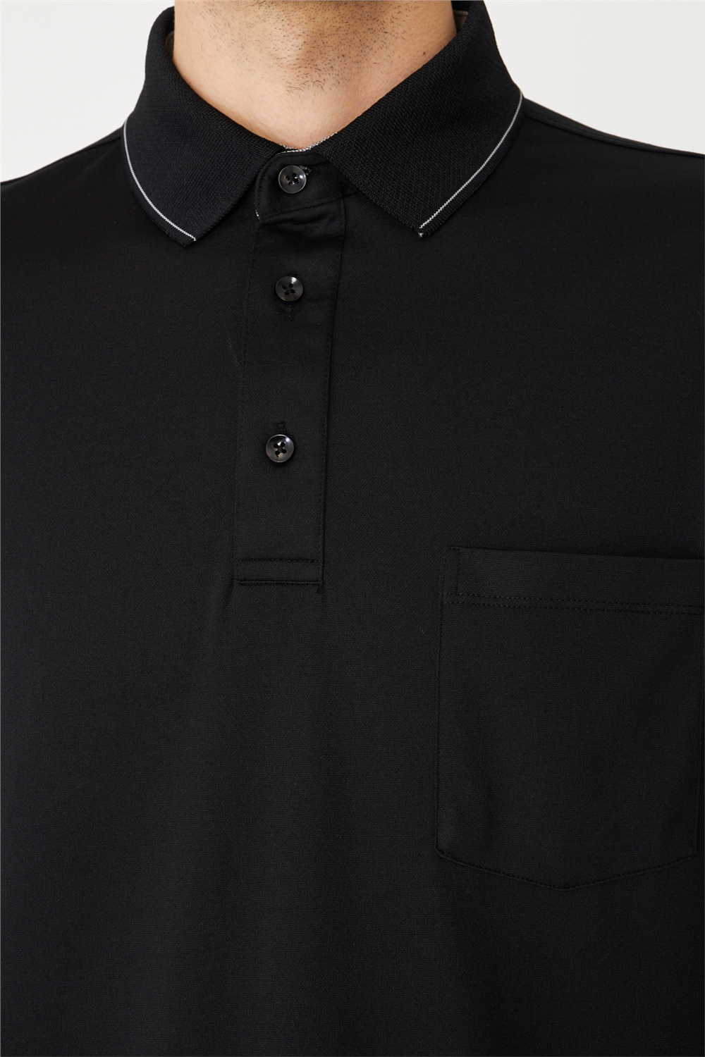 Siyah Polo Yaka T-Shirt 