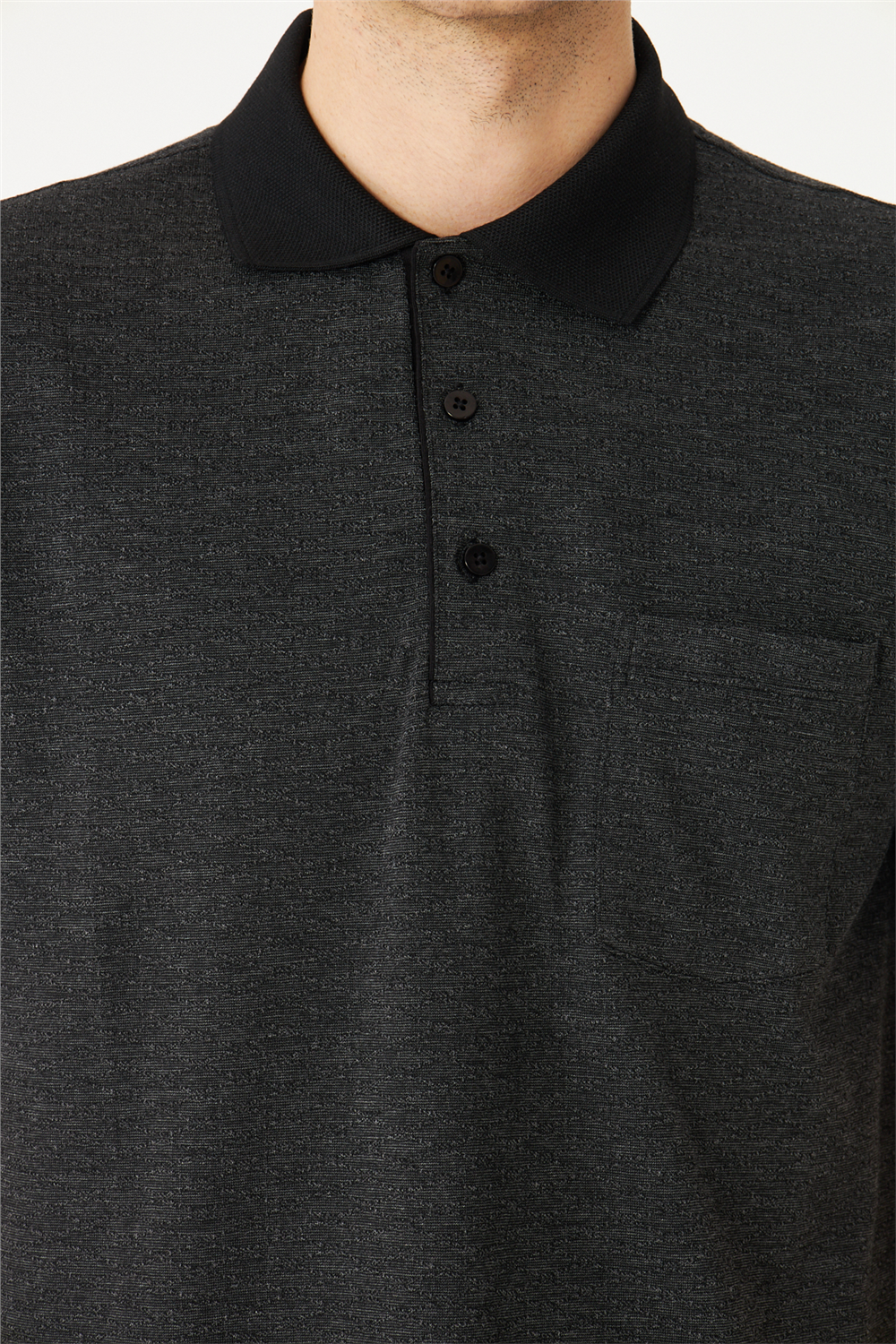 Siyah Polo Yaka T-Shirt 