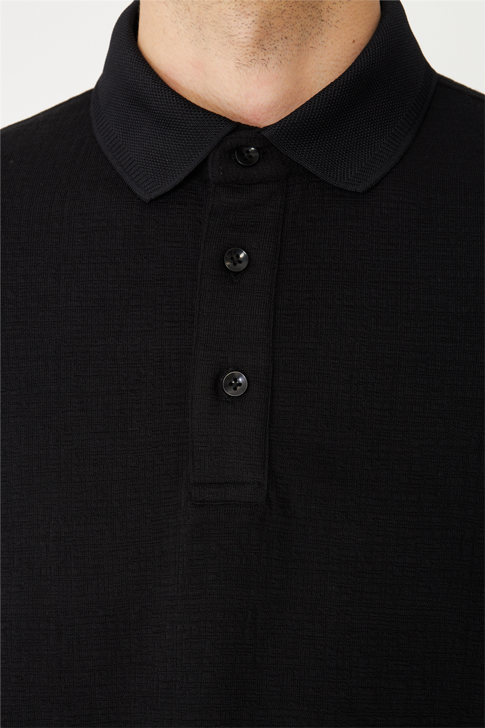 Siyah Polo Yaka T-Shirt 