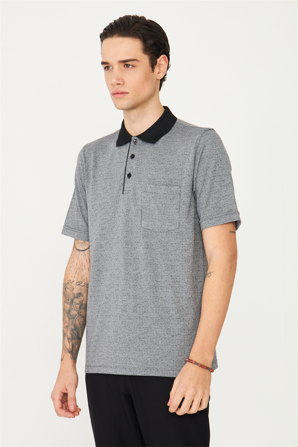 Siyah Polo Yaka T-Shirt 