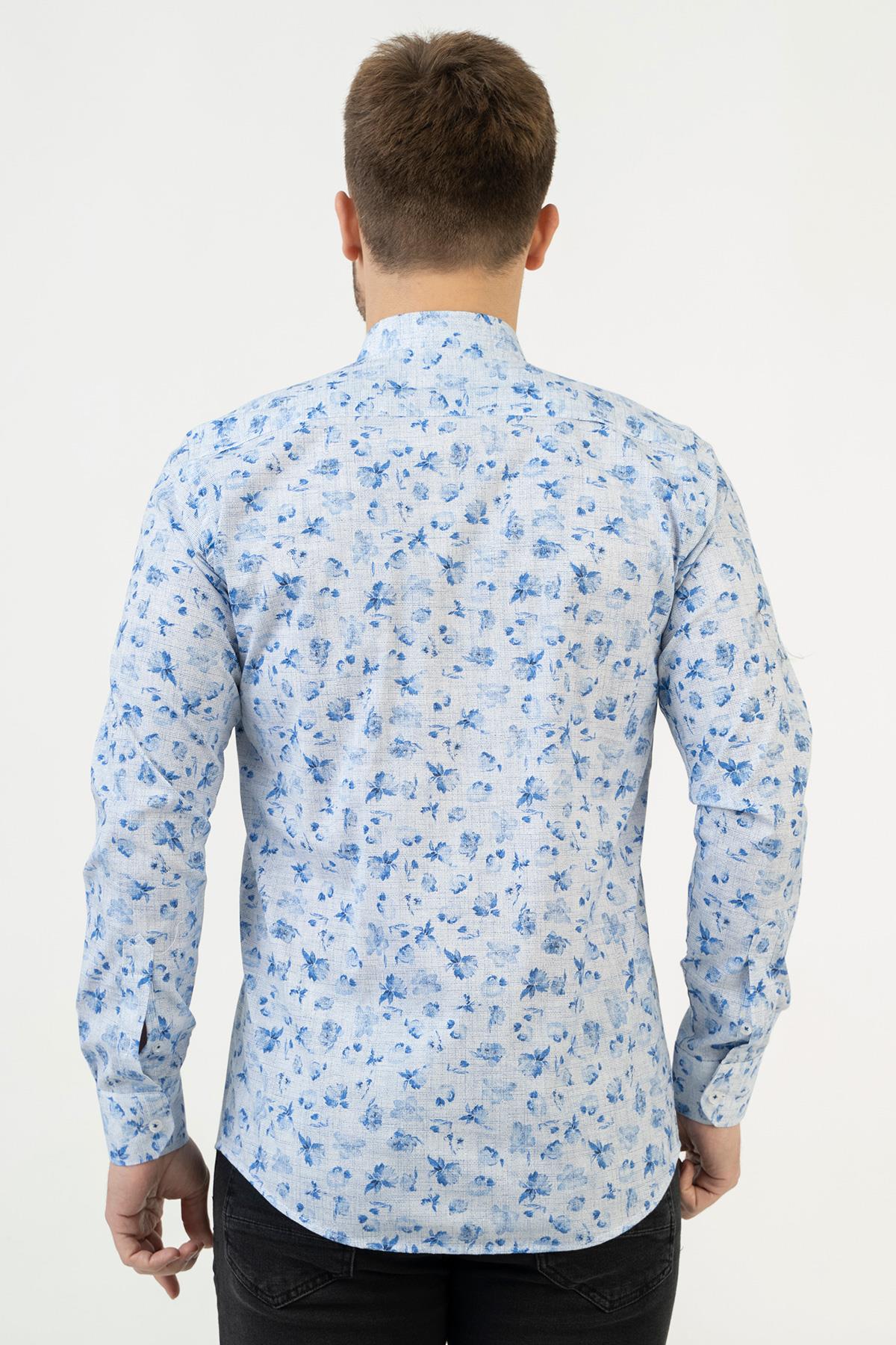 White Stone Cáceres G2314 Regular Fit Pamuklu Likralı Gömlek Desenli