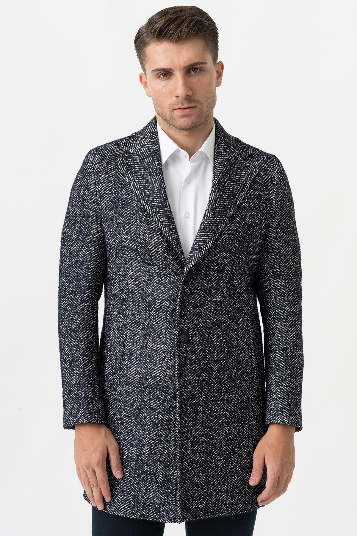 White Stone Arezzo 4025 Ceket Yaka Pamuklu Slim Fit Kaban Laci