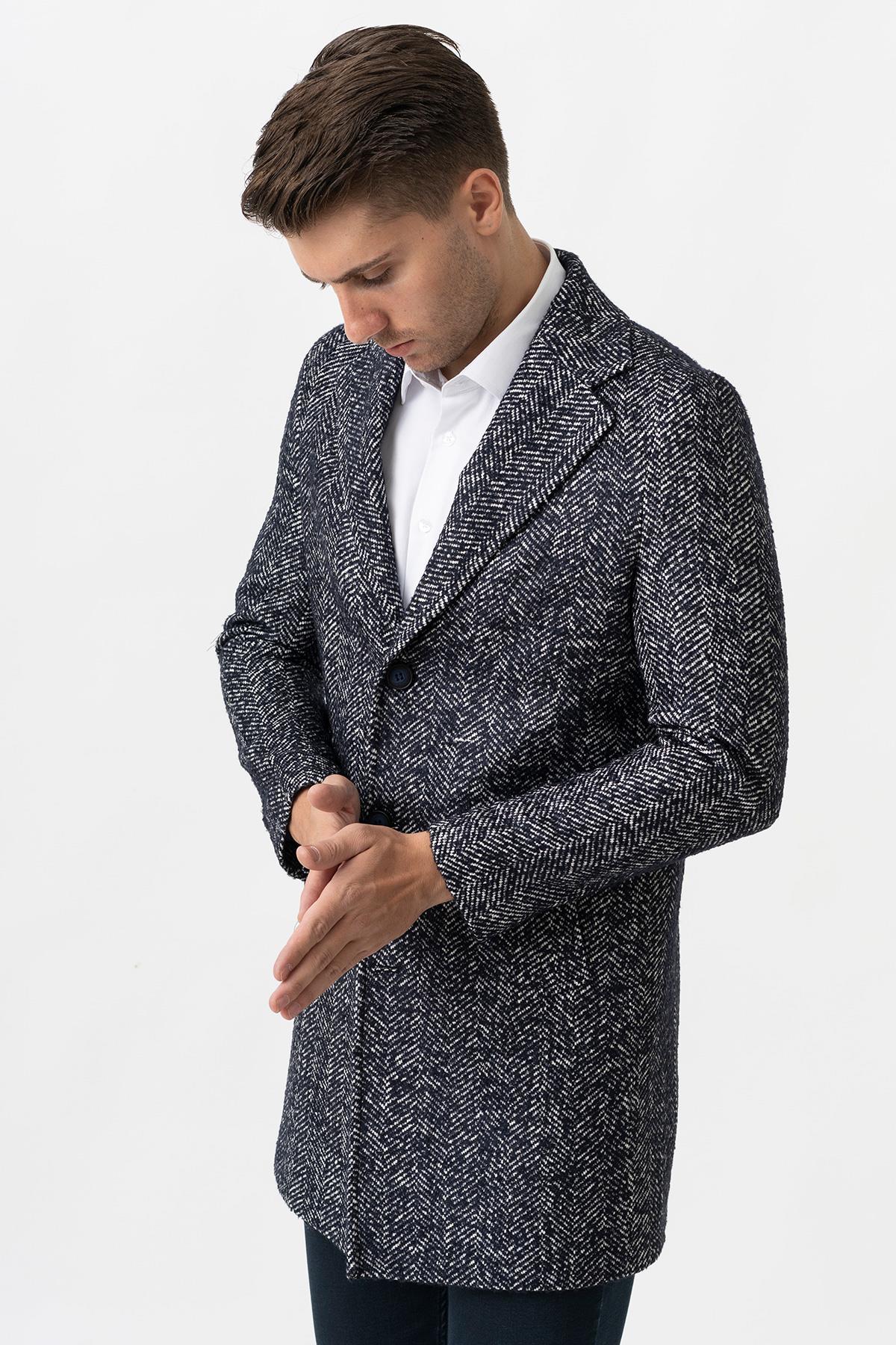 White Stone Arezzo 4025 Ceket Yaka Pamuklu Slim Fit Kaban Laci