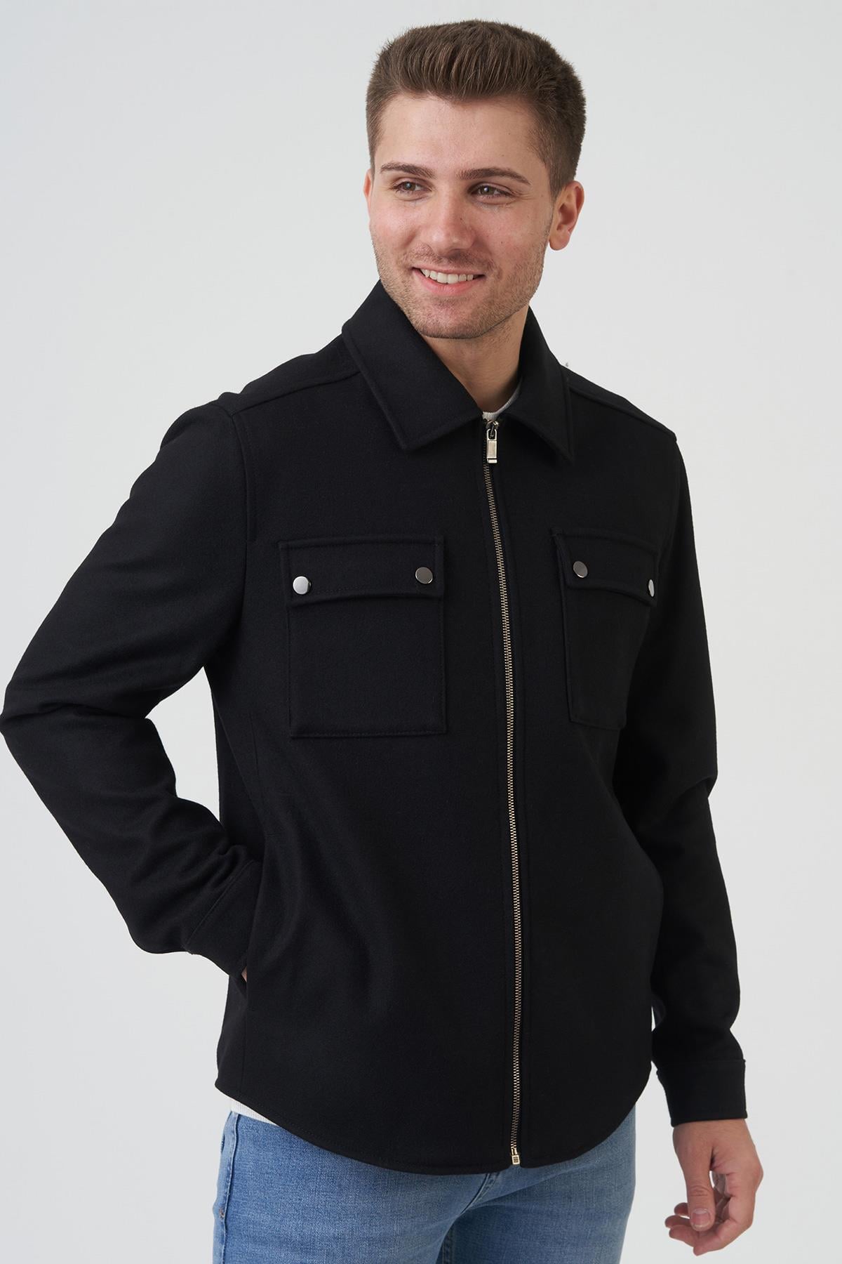 White Stone Los Angeles 58160 Slim Fit Mont Siyah