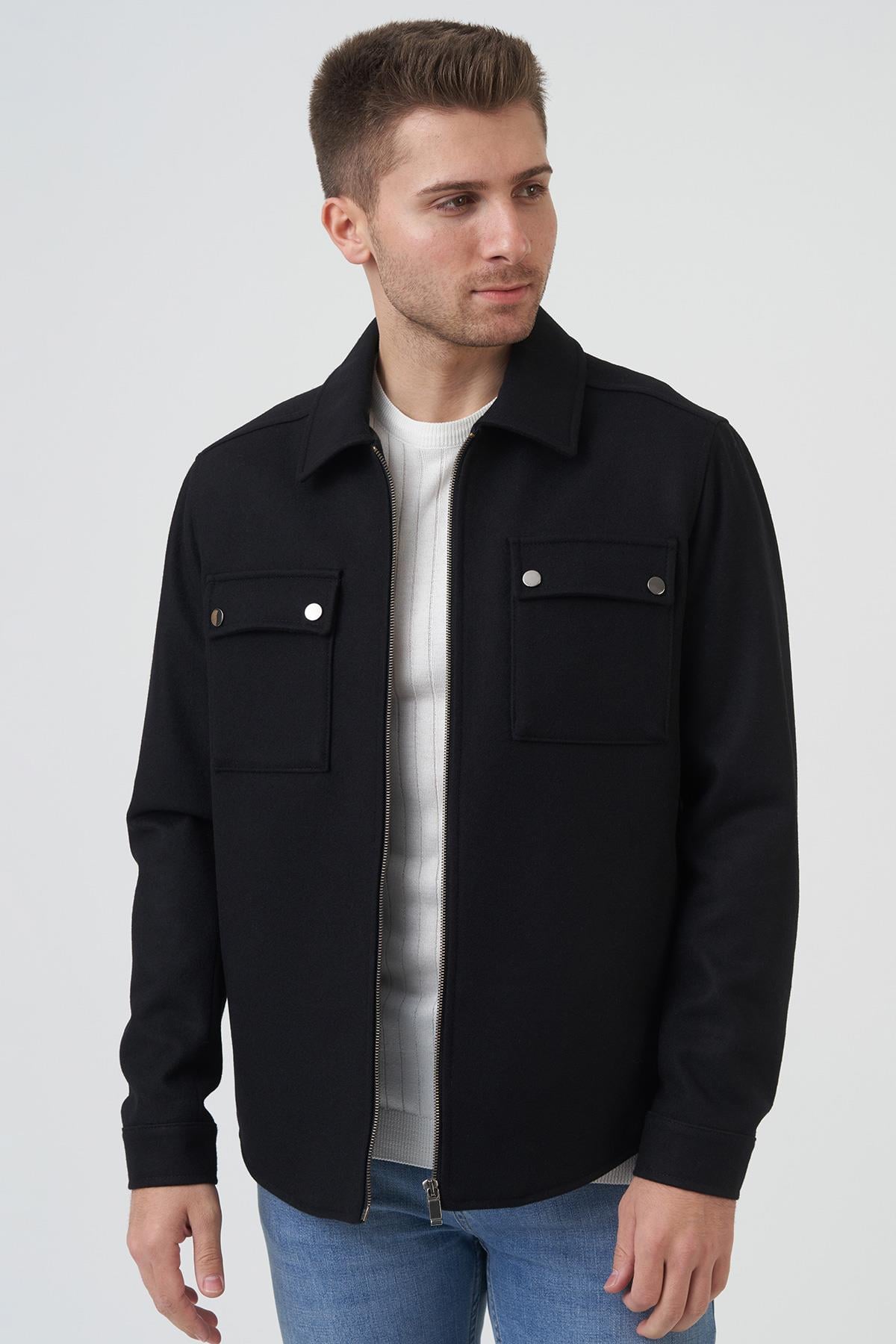 White Stone Los Angeles 58160 Slim Fit Mont Siyah